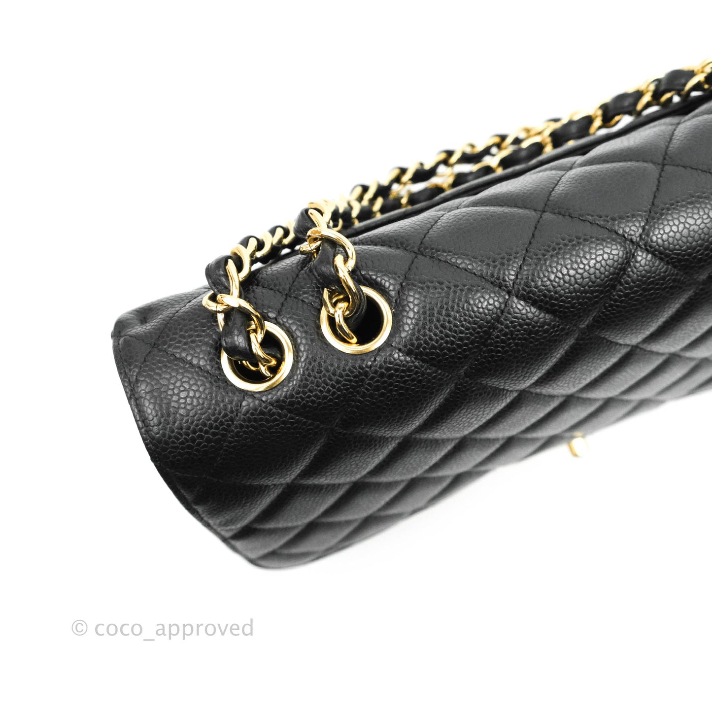 Chanel Jumbo Single Flap Black Caviar Gold Hardware⁣⁣