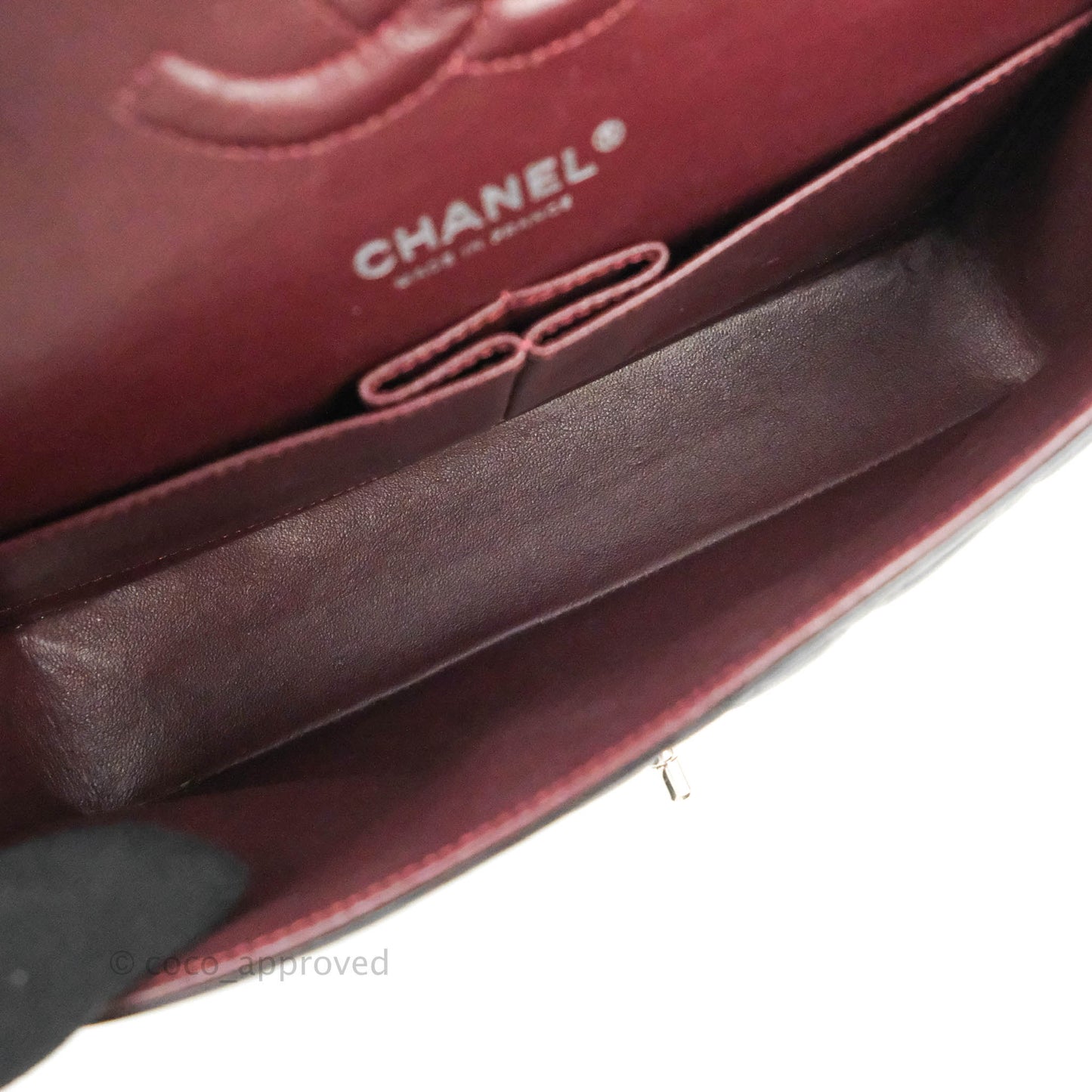 Chanel Classic M/L Medium Flap Quilted Black Lambskin Silver Hardware