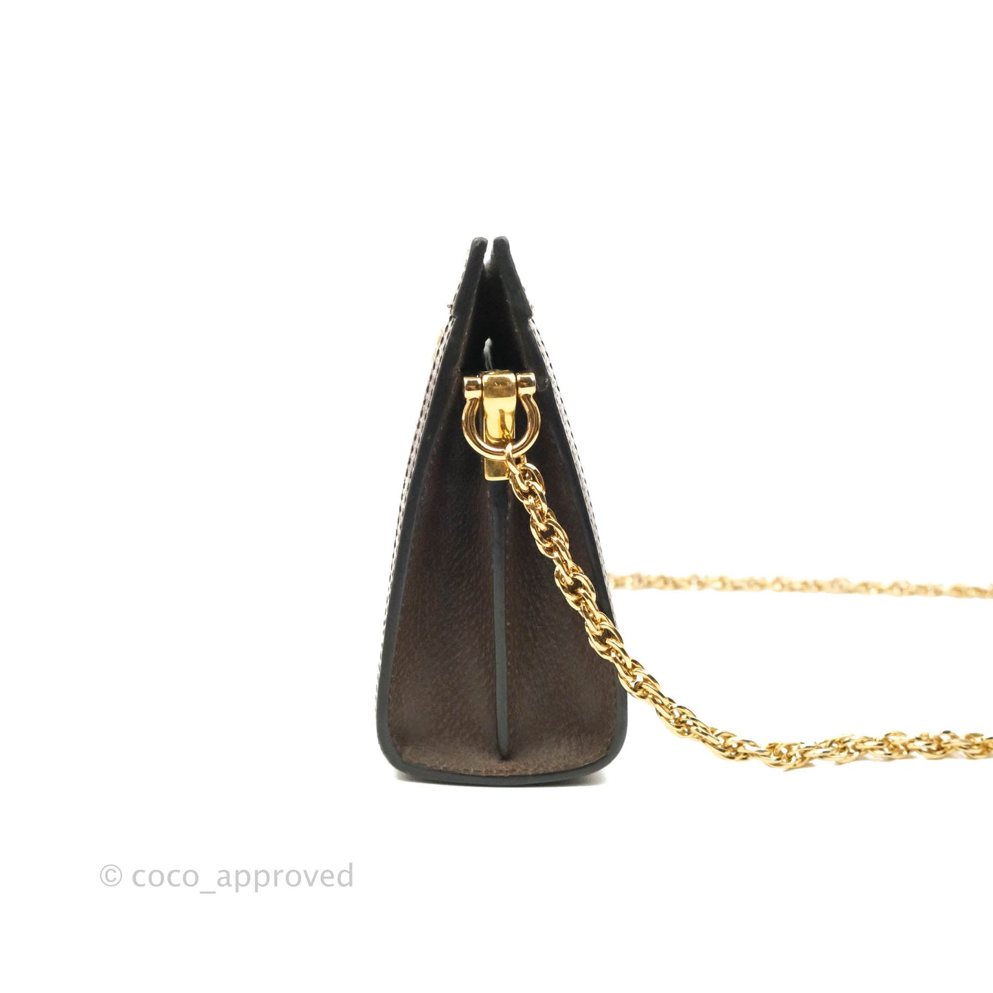 Gucci GG Supreme Monogram Web Small Ophidia Chain Shoulder Bag Brown