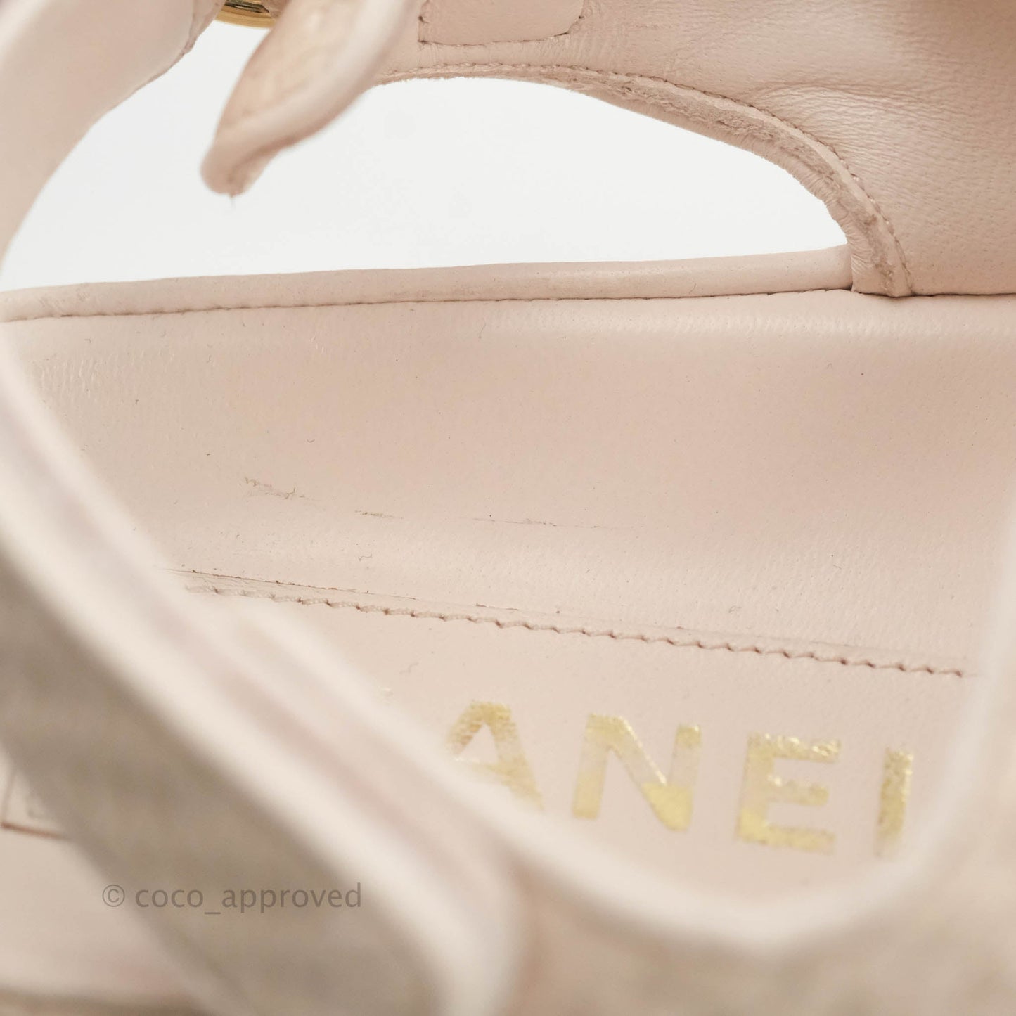 Chanel Dad Sandals Medallion Light Pink Size 37