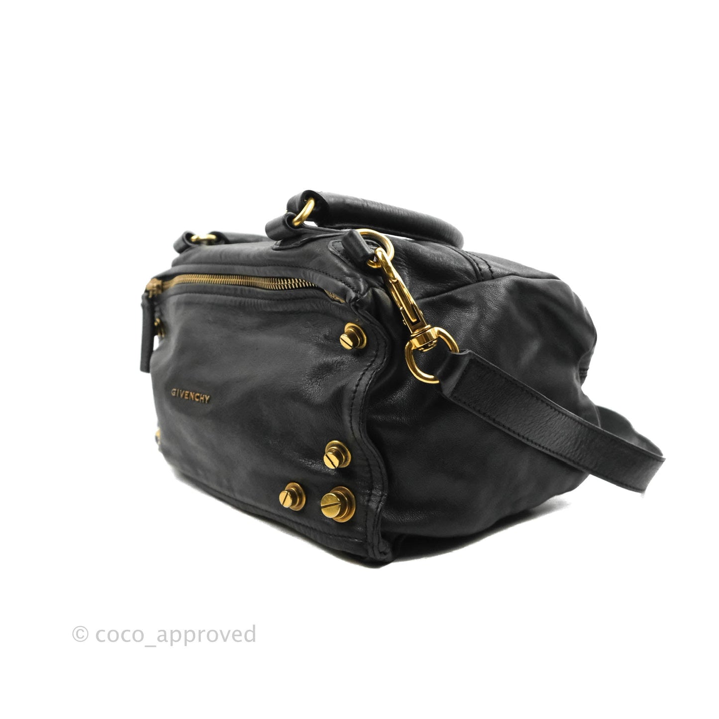 Givenchy Pandora Medium Black Leather Shoulder Bag