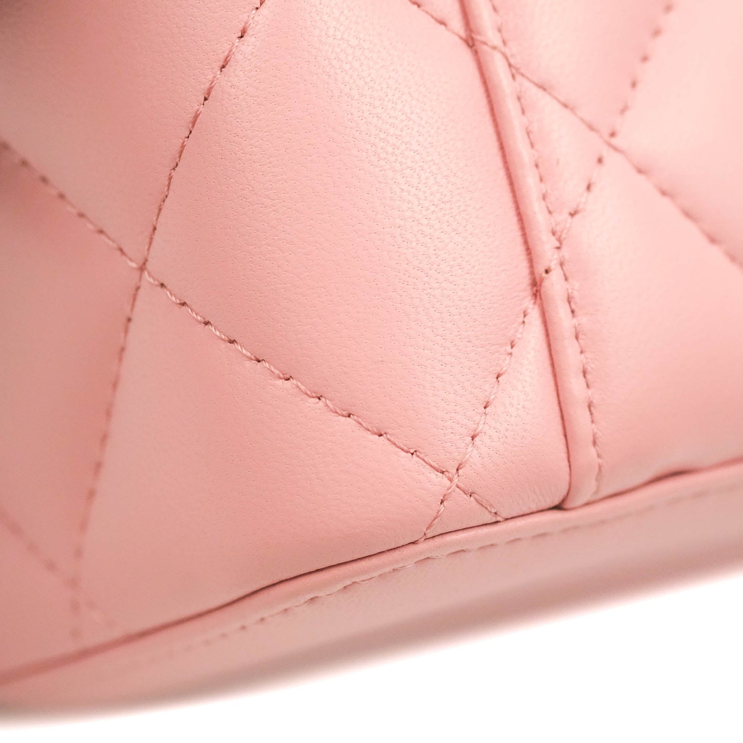 Chanel Resin Elegant Chain Vanity Case Pink Lambskin Gold Hardware