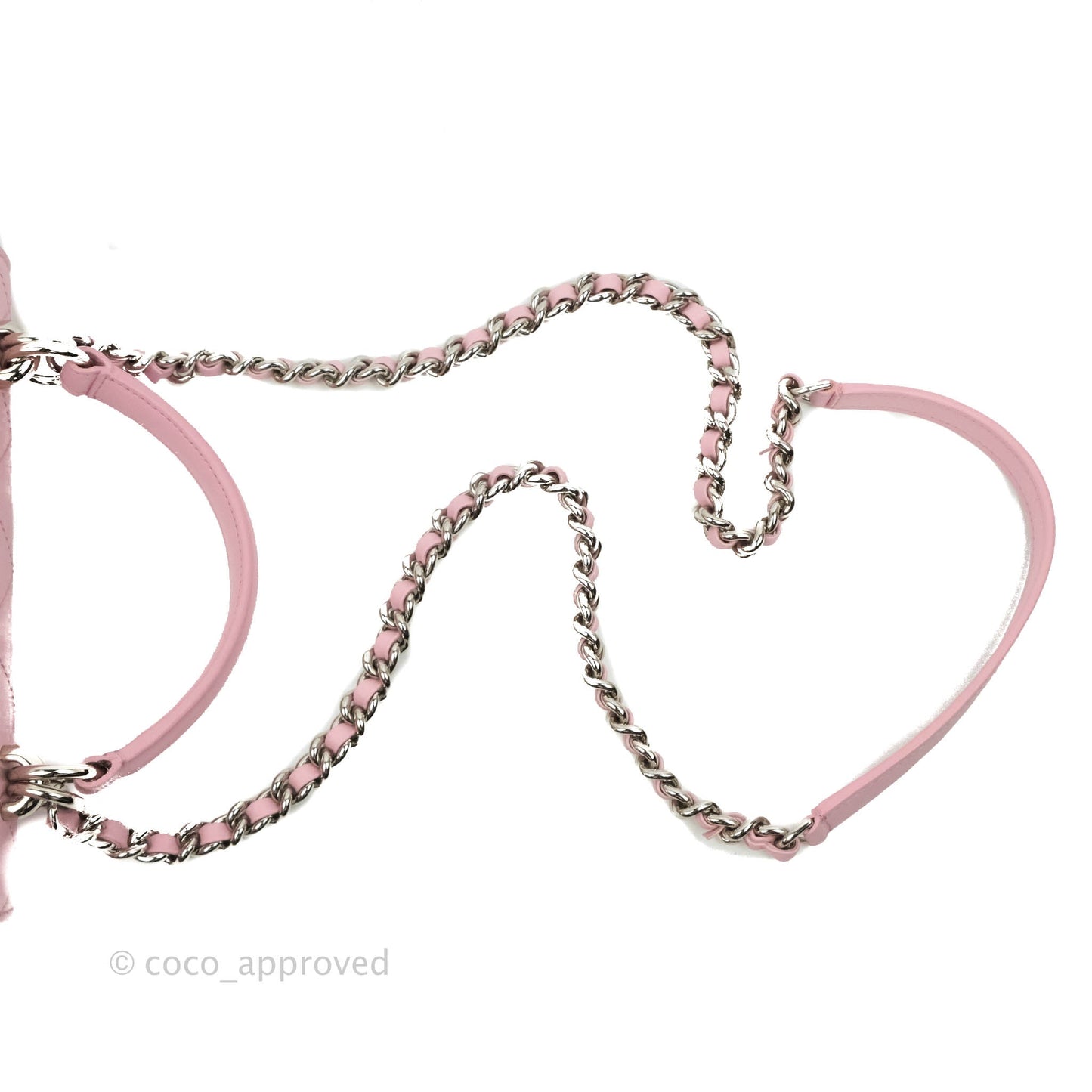 Chanel Stitched Ring My Bag Flap Crossbody Pink Calfskin