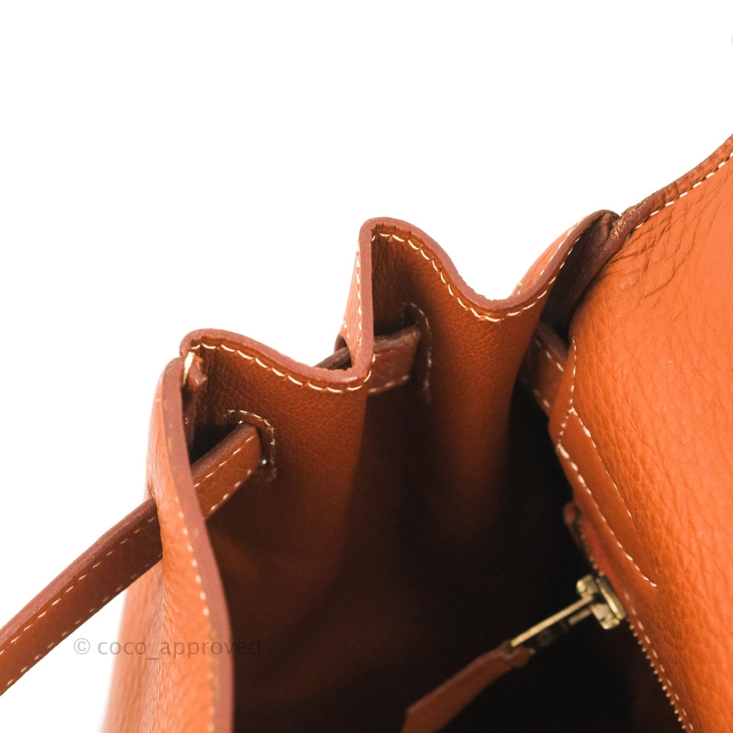 Hermès Kelly 32 Retourne Gold Clemence Gold Hardware