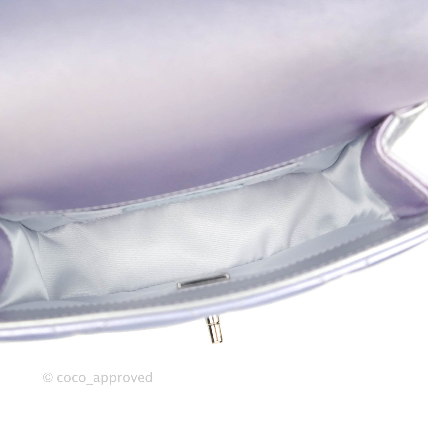 Chanel Wristlet Clutch Iridescent Rainbow Calfskin Leather 21K