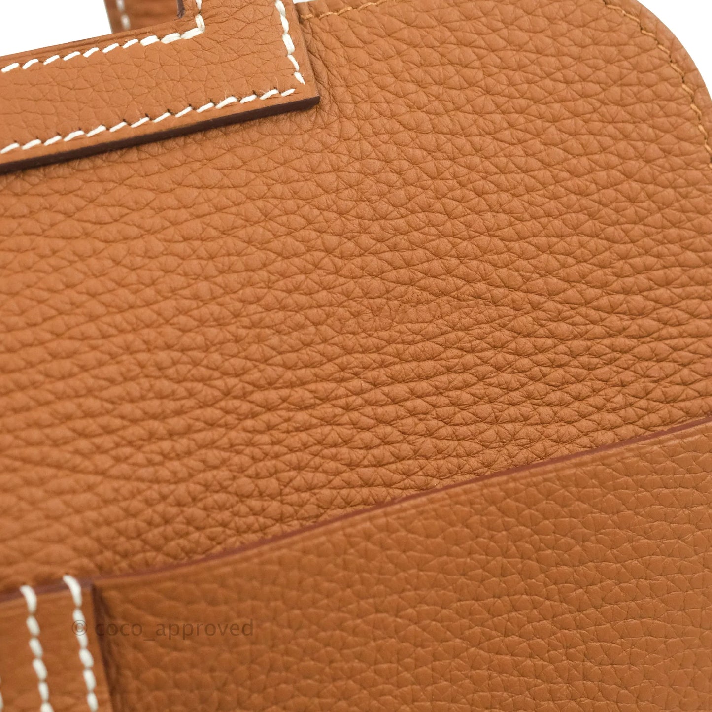 Hermès Halzan 25 Gold Clemence Palladium Hardware