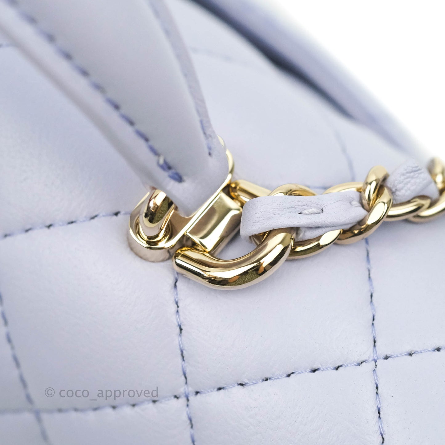 Chanel Top Handle Mini Rectangular Flap Bag Lilac Lambskin Gold Hardware