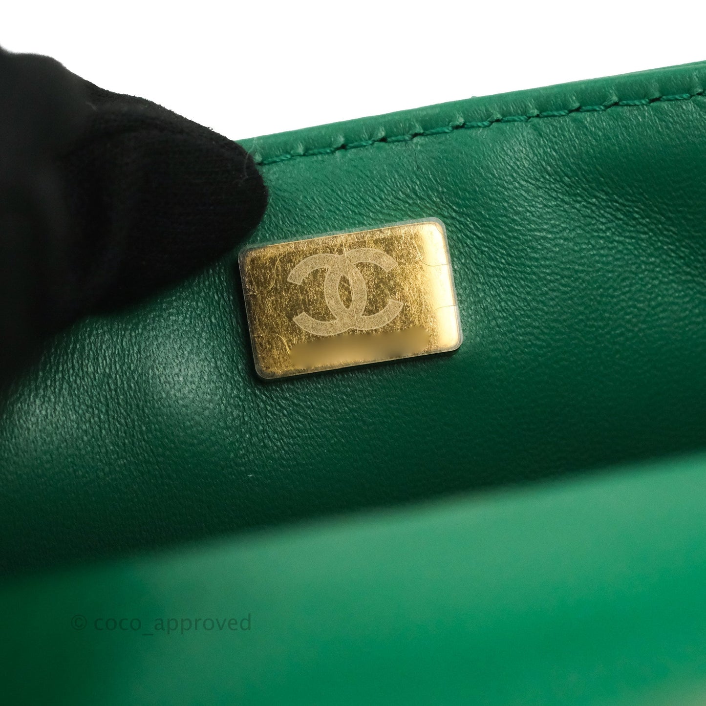 Chanel Mini Reissue 224 Green Aged Calfskin Aged Gold Hardware