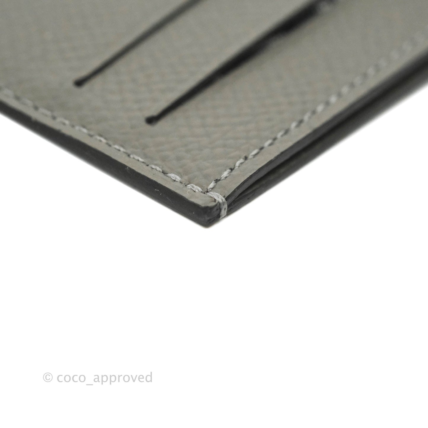 Hermès Citizen Twill Card Holder Garden of Harnesses Gris Meyer 0L Epsom