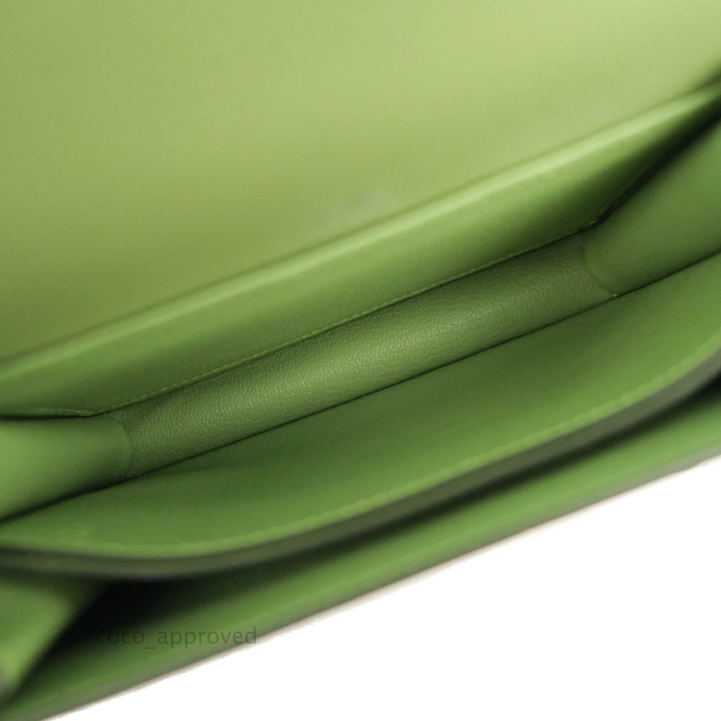 Hermès Roulis Mini 18 Evercolor Vert Criquet Palladium Hardware