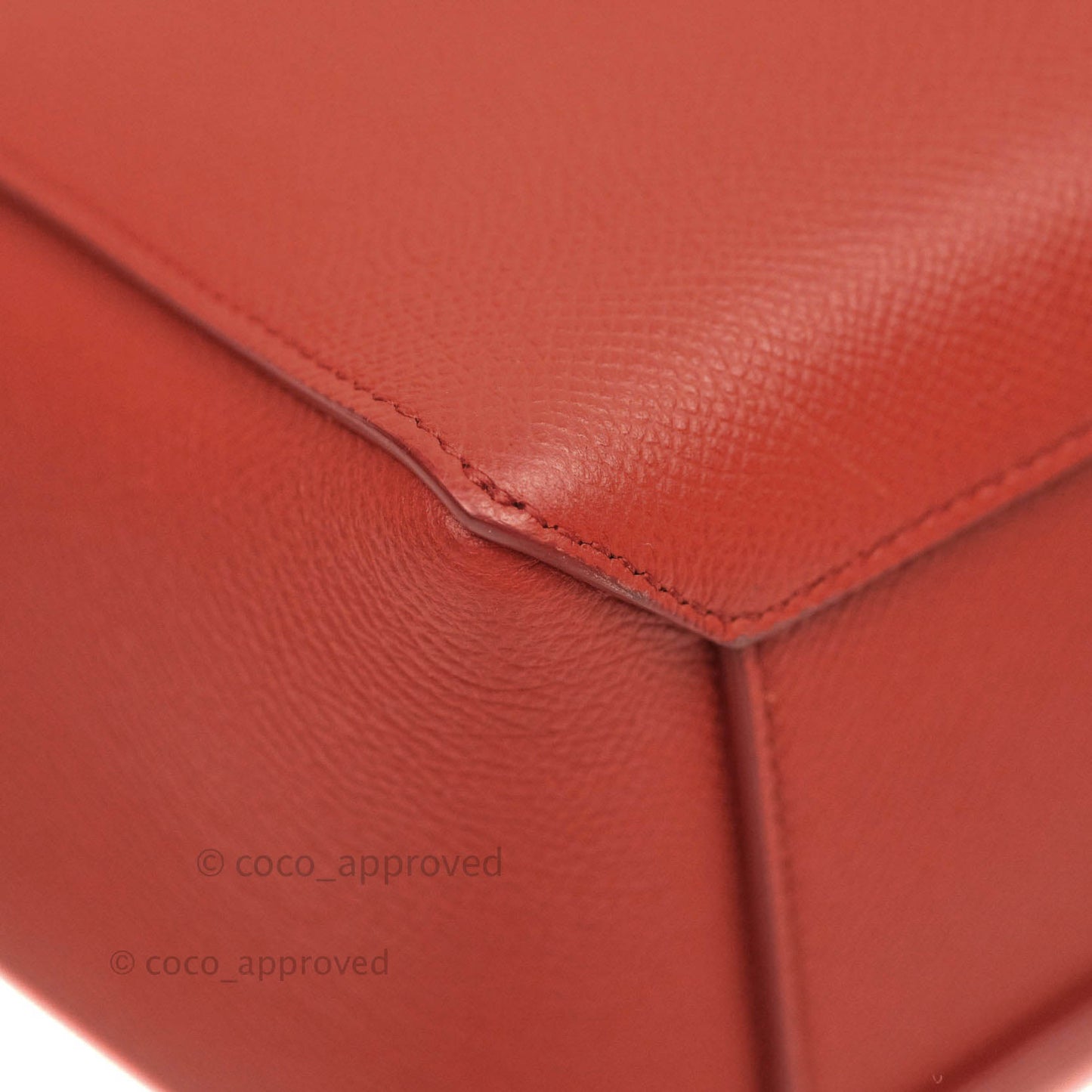 Celine Grained Calfskin Nano Belt Bag Red Gold Hardware