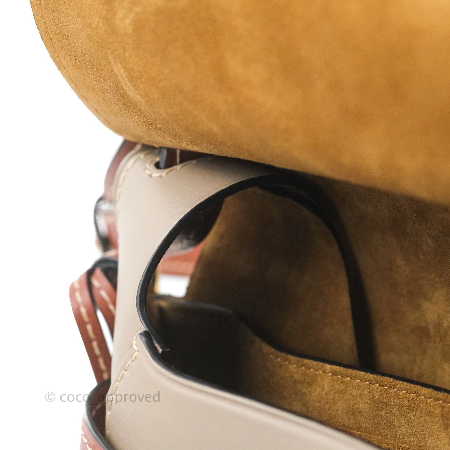 Loewe Small Gate Bag Smooth Calfskin Amber/Light Grey/Rust