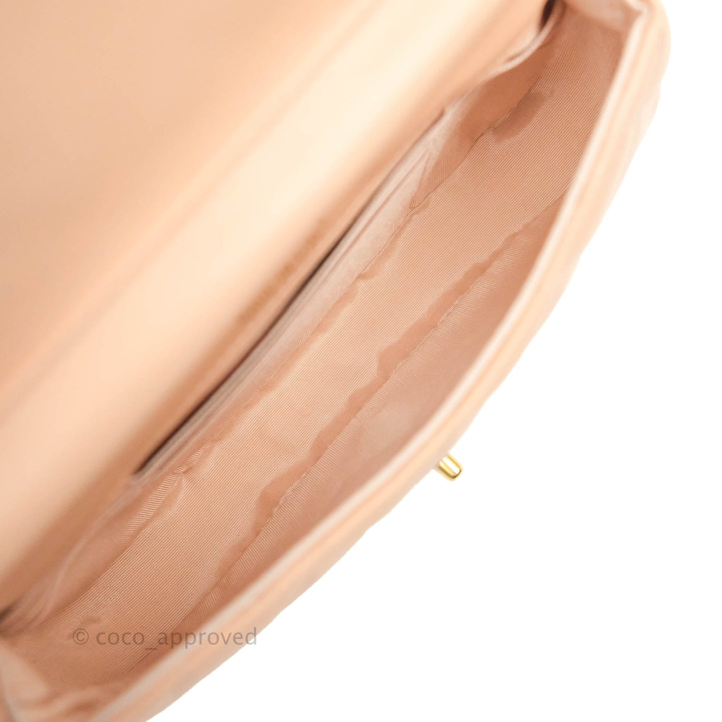 Chanel Clutch with Chain Beige Pink Calfskin Aged Gold Hardware