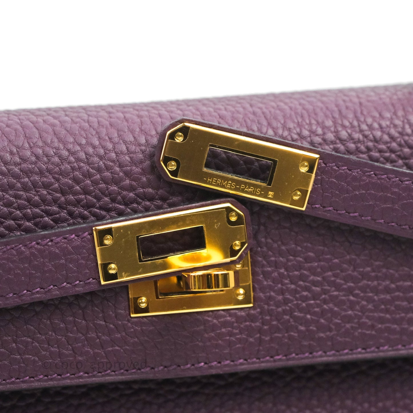 Hermès Retourne Kelly 25 Cassis Gold Hardware