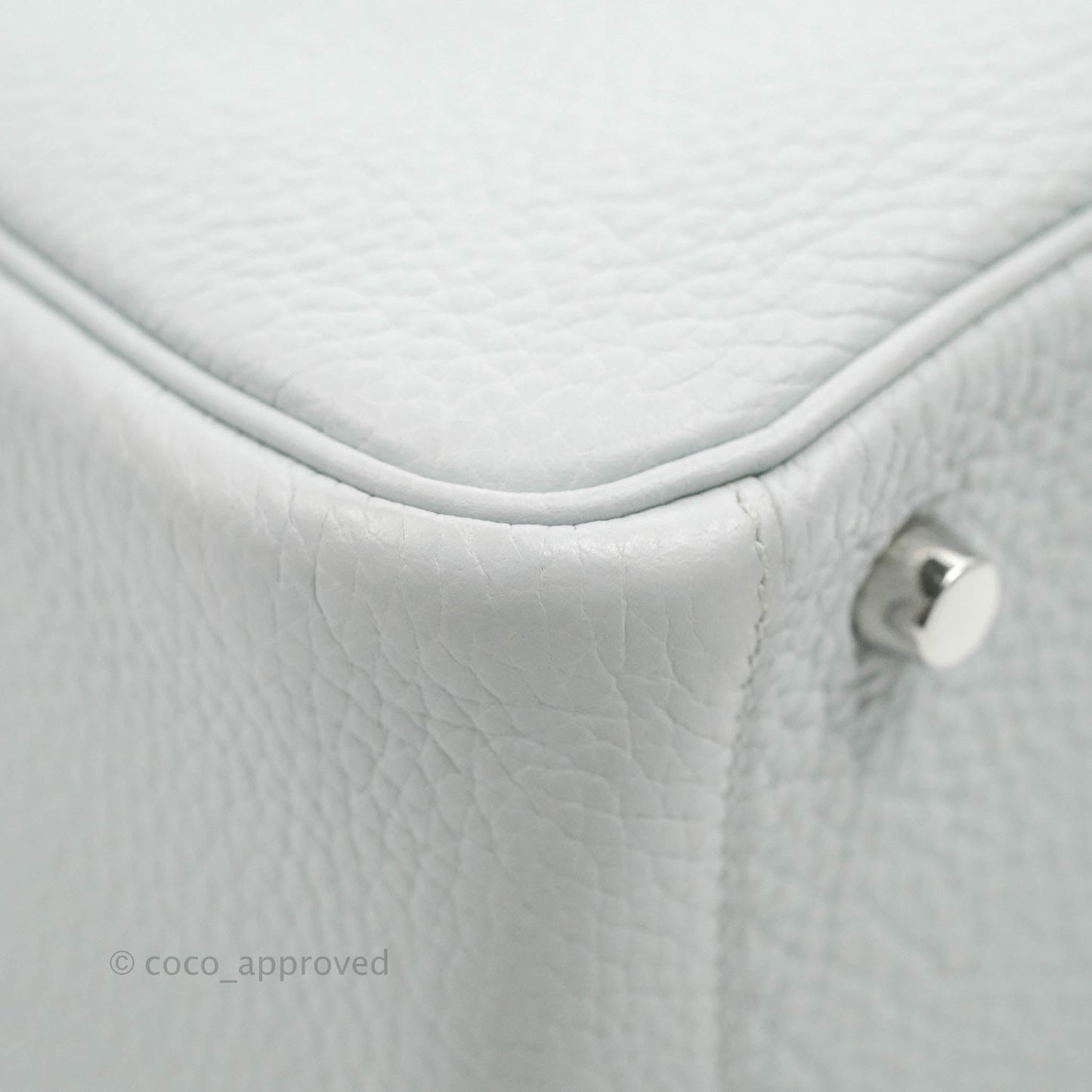 Hermès Lindy 26 Blue Glacier 8U Taurillon Clemence Palladium Hardware