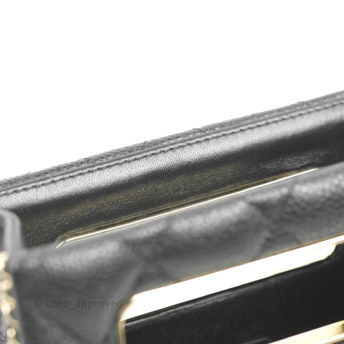 Chanel Evening Bag Caviar Black Gold Hardware 22SS