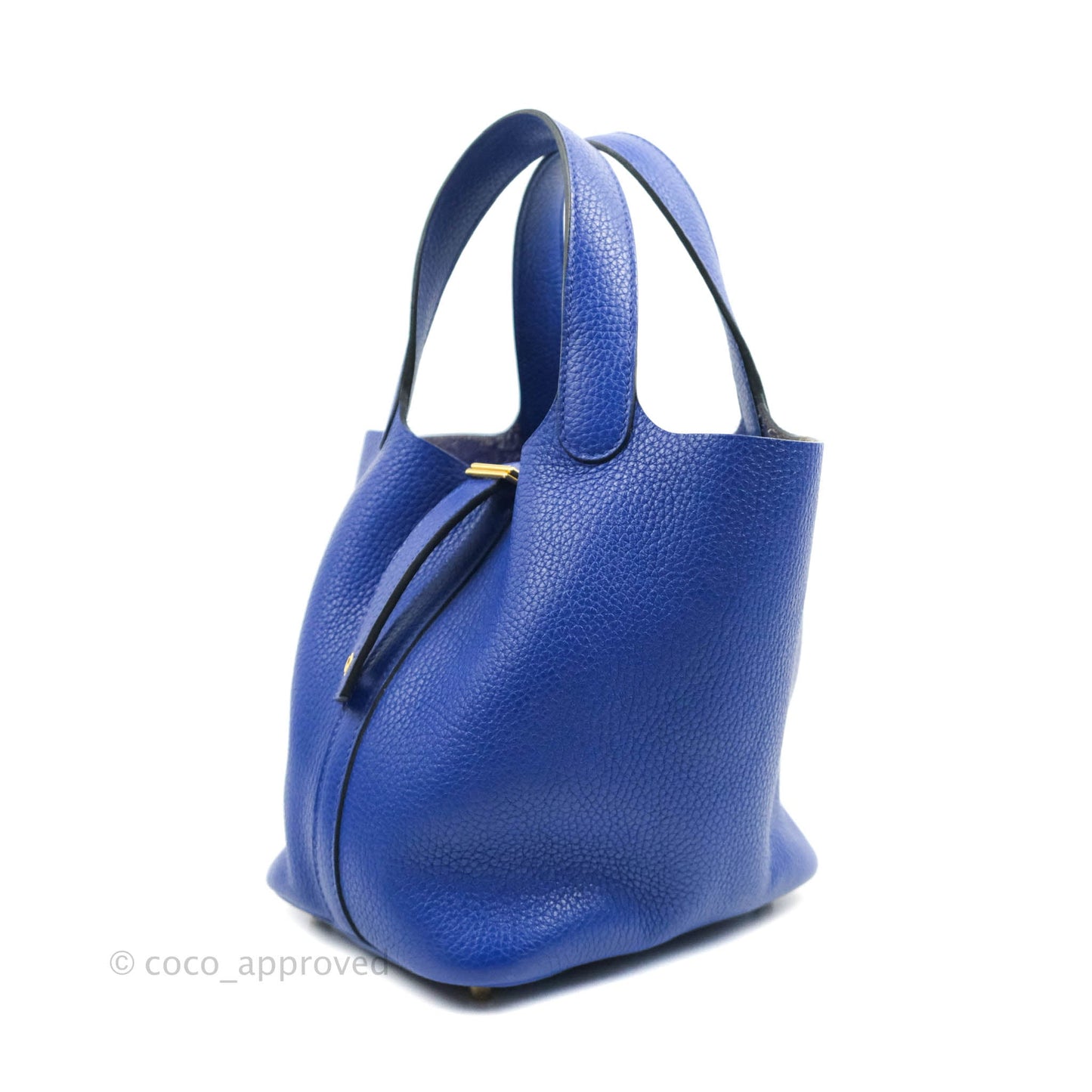 Hermès Picotin Lock 18 PM Bleu Clemence Gold Hardware