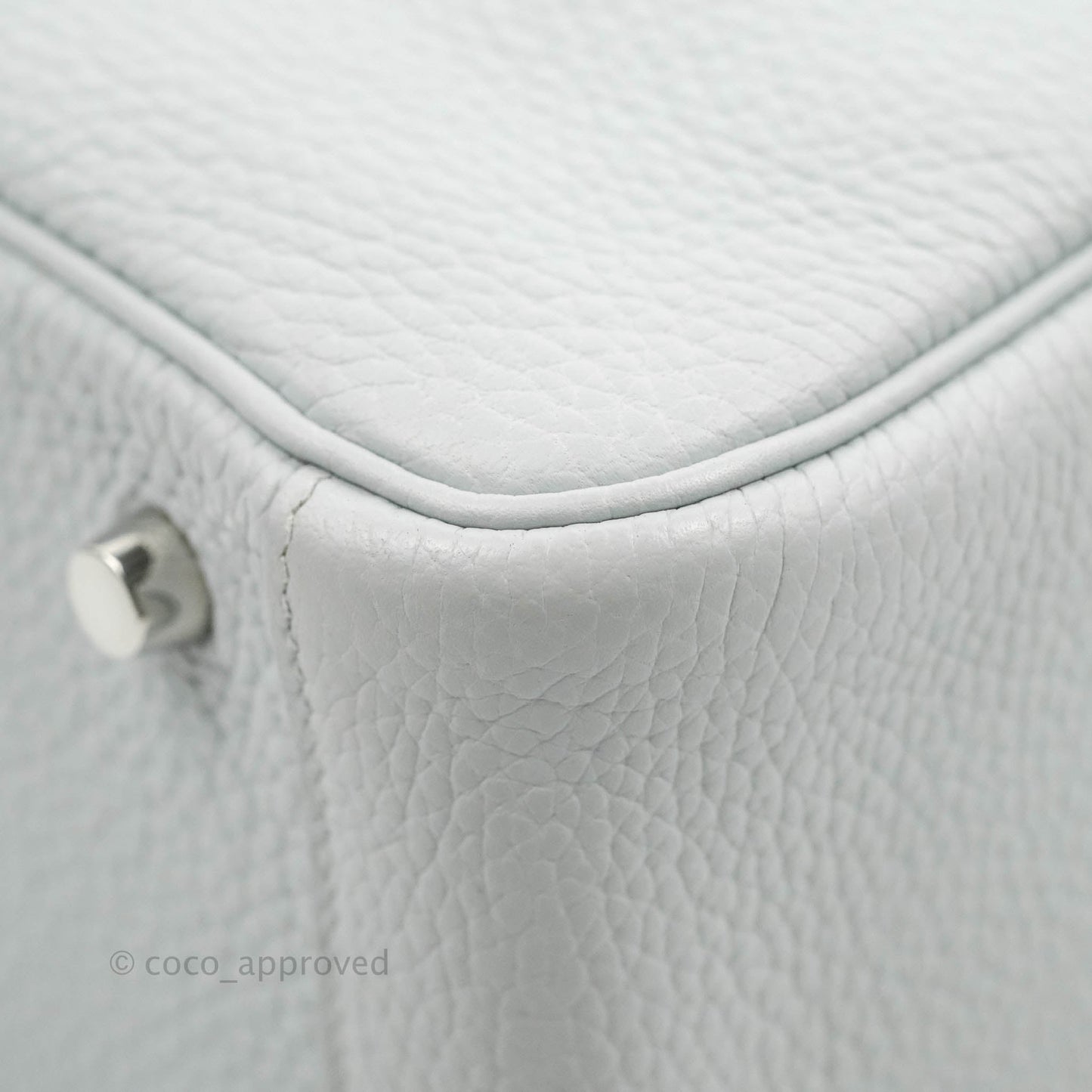 Hermès Lindy 26 Blue Glacier 8U Taurillon Clemence Palladium Hardware