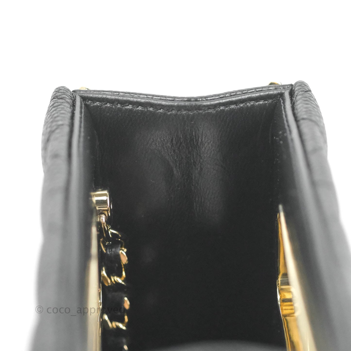 Chanel Evening Bag Caviar Black Gold Hardware 22SS