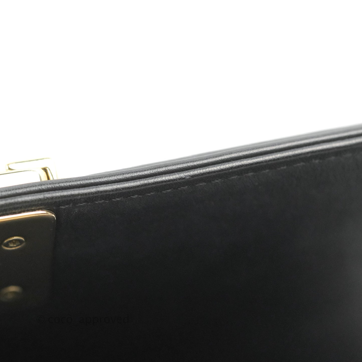 Chanel Chevron Medium Boy Black Calfskin Gold Hardware