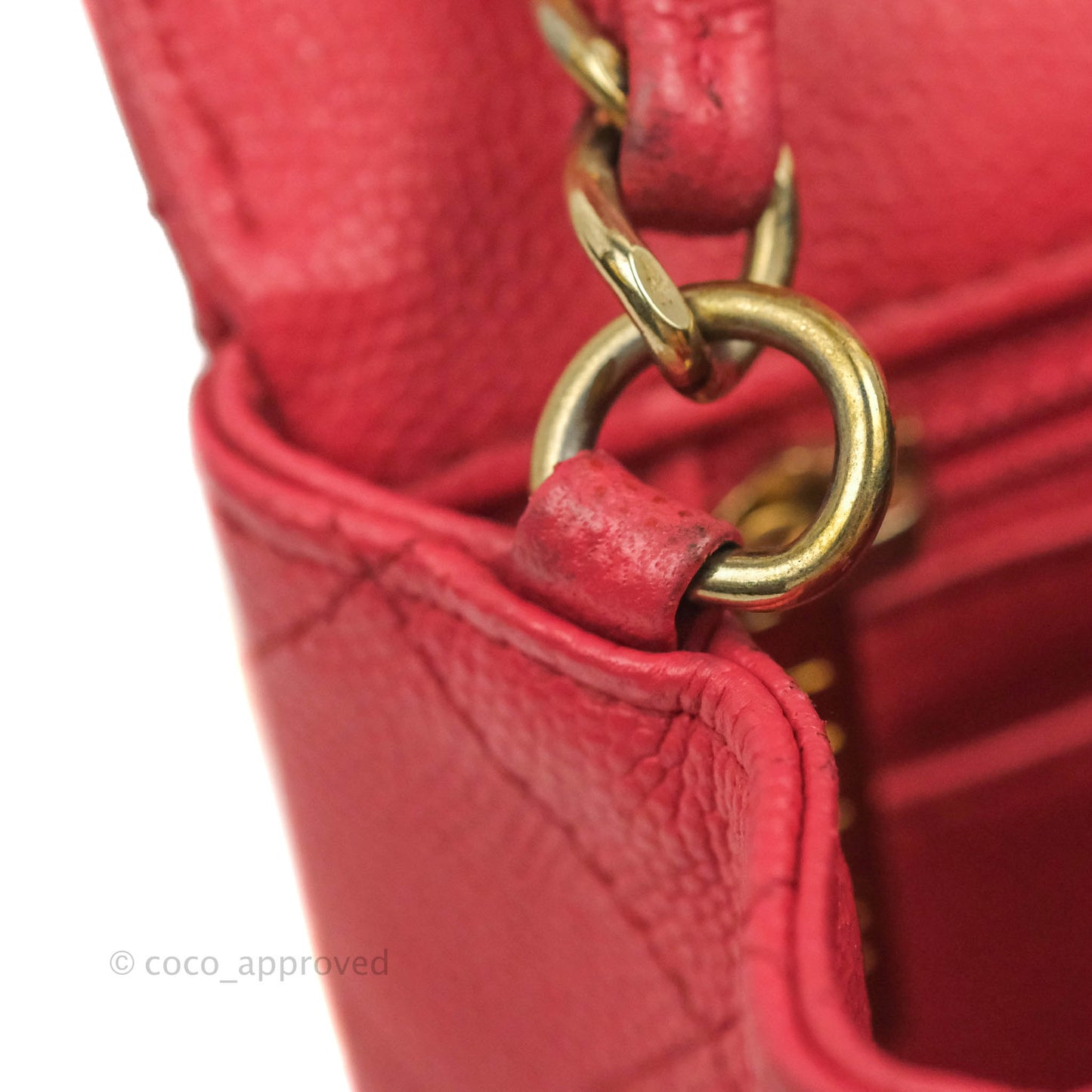Chanel Quilted Mini Rectangular Flap Pink Caviar Gold Hardware 17C