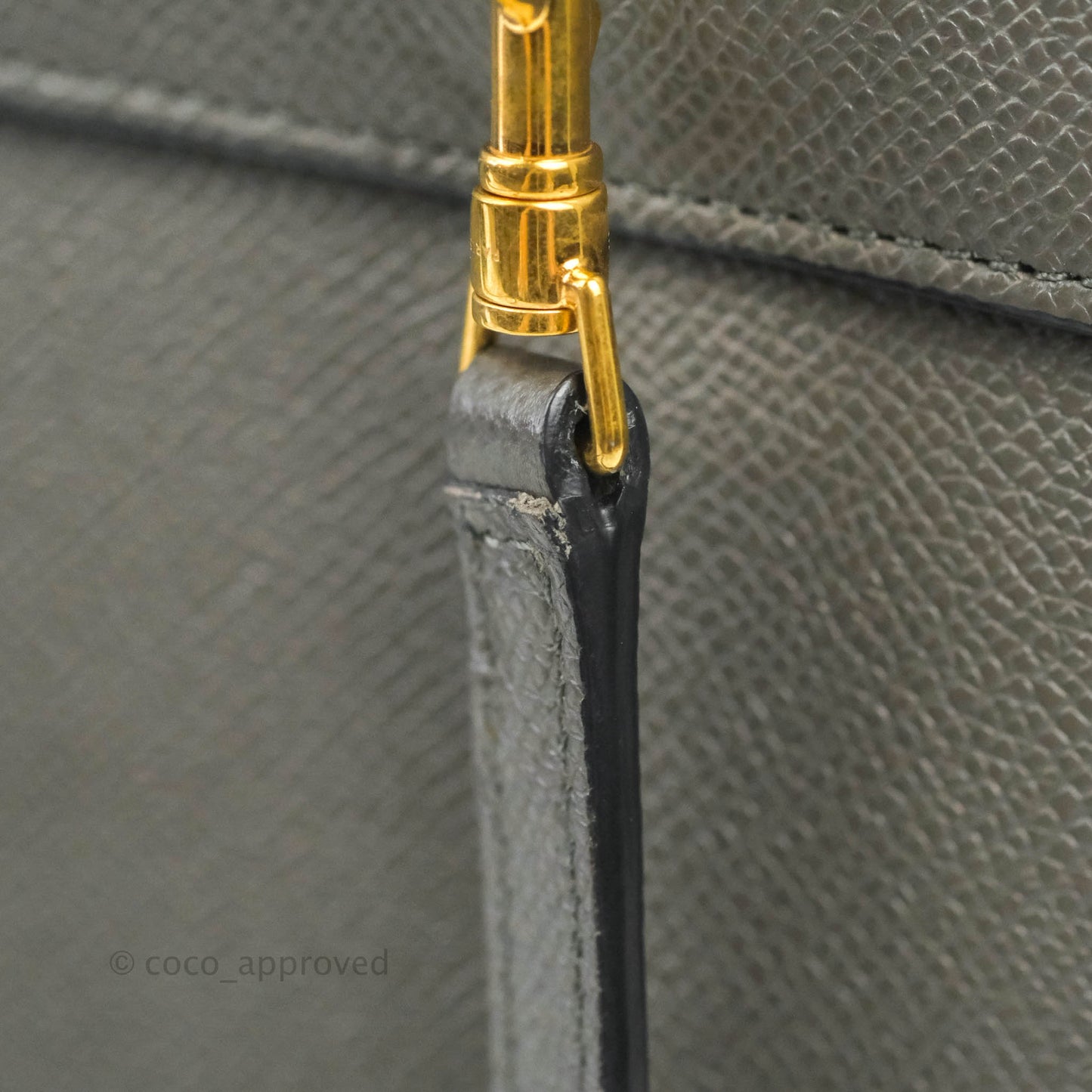 Celine Nano Belt Bag Grey Grained Calfskin Gold Hardware