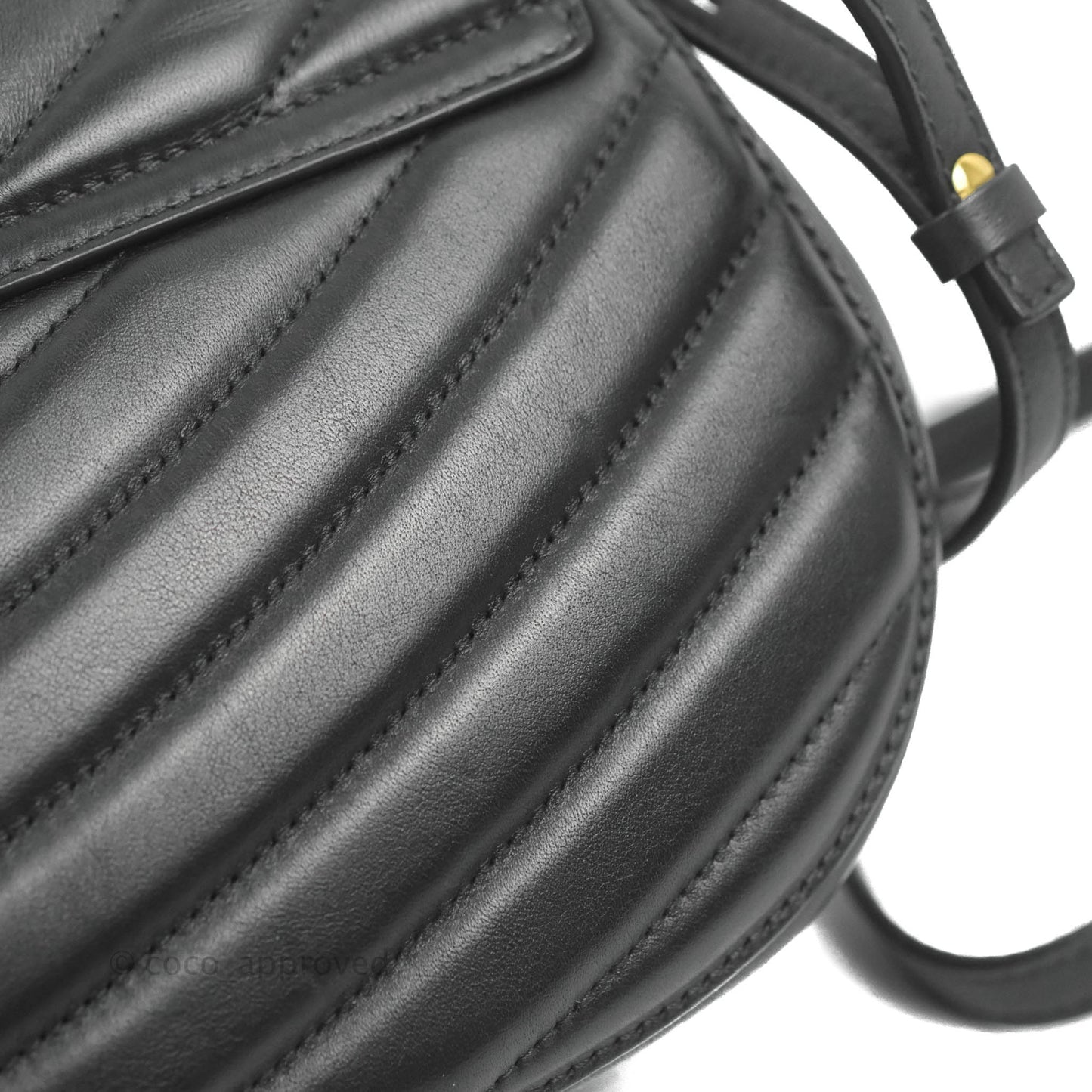 Chloe Quilted Mini Drew Bijou Crossbody Bag Black Smooth Calfskin Gold Hardware