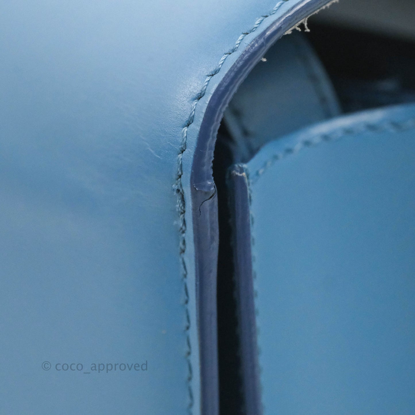 Celine Medium Classic Box Flap Blue Calfskin Silver Hardware