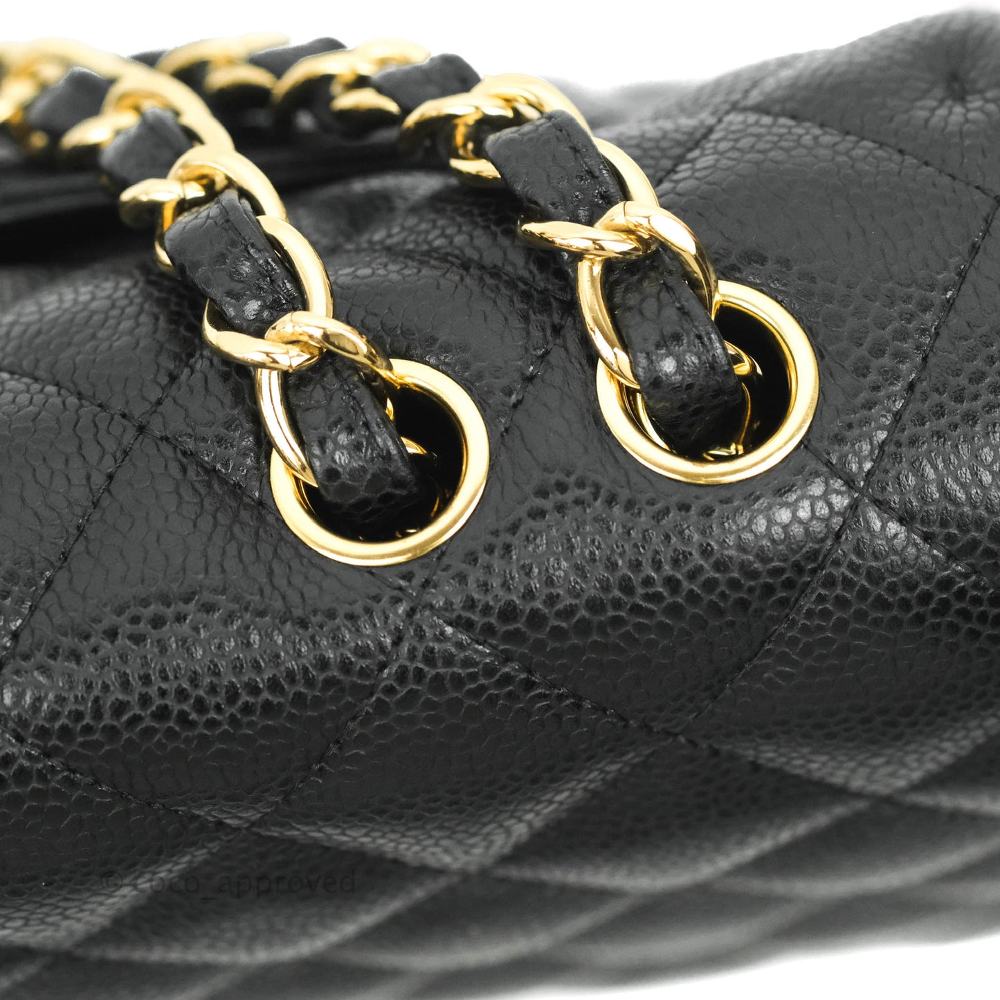 Chanel Jumbo Single Flap Black Caviar Gold Hardware
