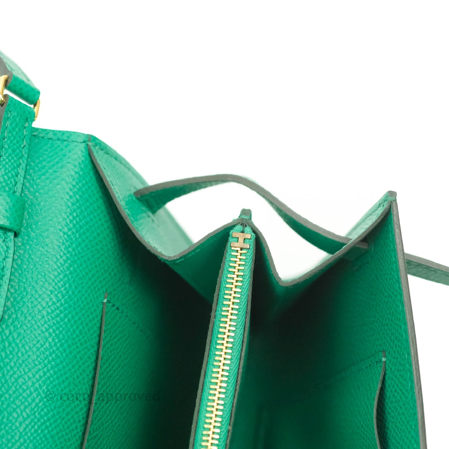 Hermès Kelly To Go Wallet Veau Epsom 06 Vert Jade Gold Hardware