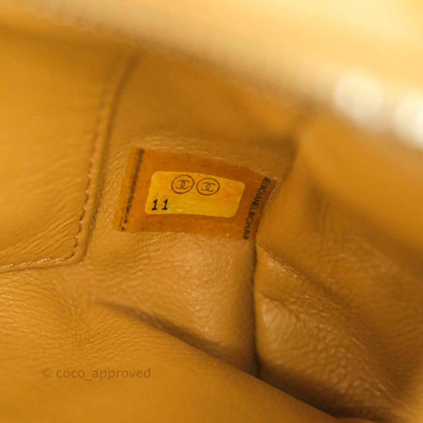 Chanel Quilted Bowling Bag Beige Lambskin Silver Hardware