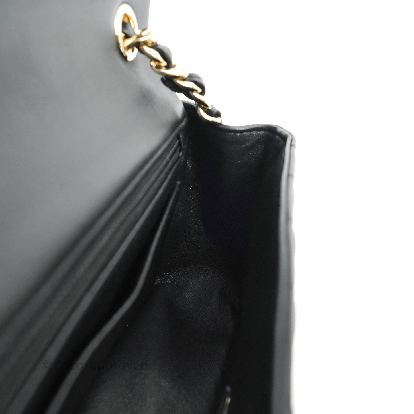 Chanel Quilted Mini Rectangular Lambskin Black Flap With Charms Gold Hardware 21C