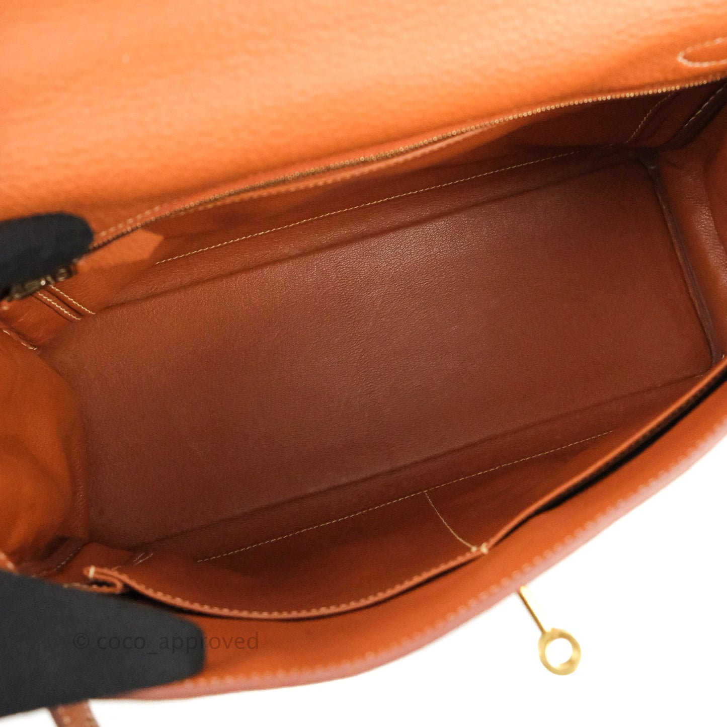Hermès Kelly 32 Retourne Gold Clemence Gold Hardware