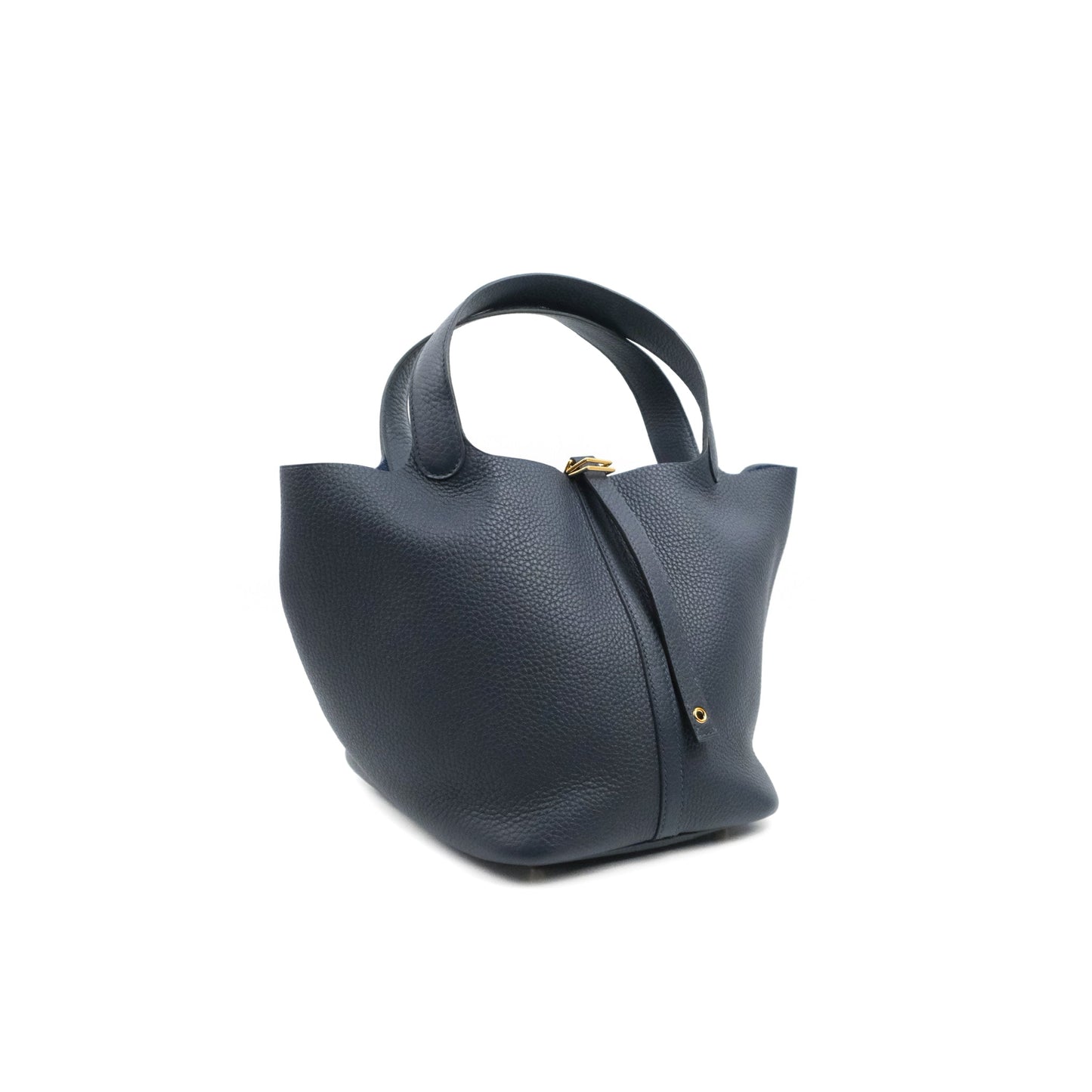 Hermès Picotin 22 Clemence Bleu Nuit Gold Hardware