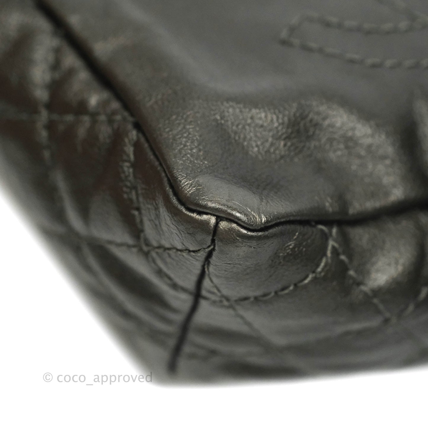 Chanel Chain Backpack Metallic Grey Lambskin Ruthenium Hardware