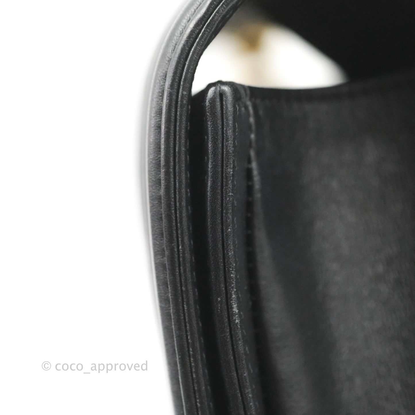 Chanel Chevron Medium Boy Black Calfskin Gold Hardware