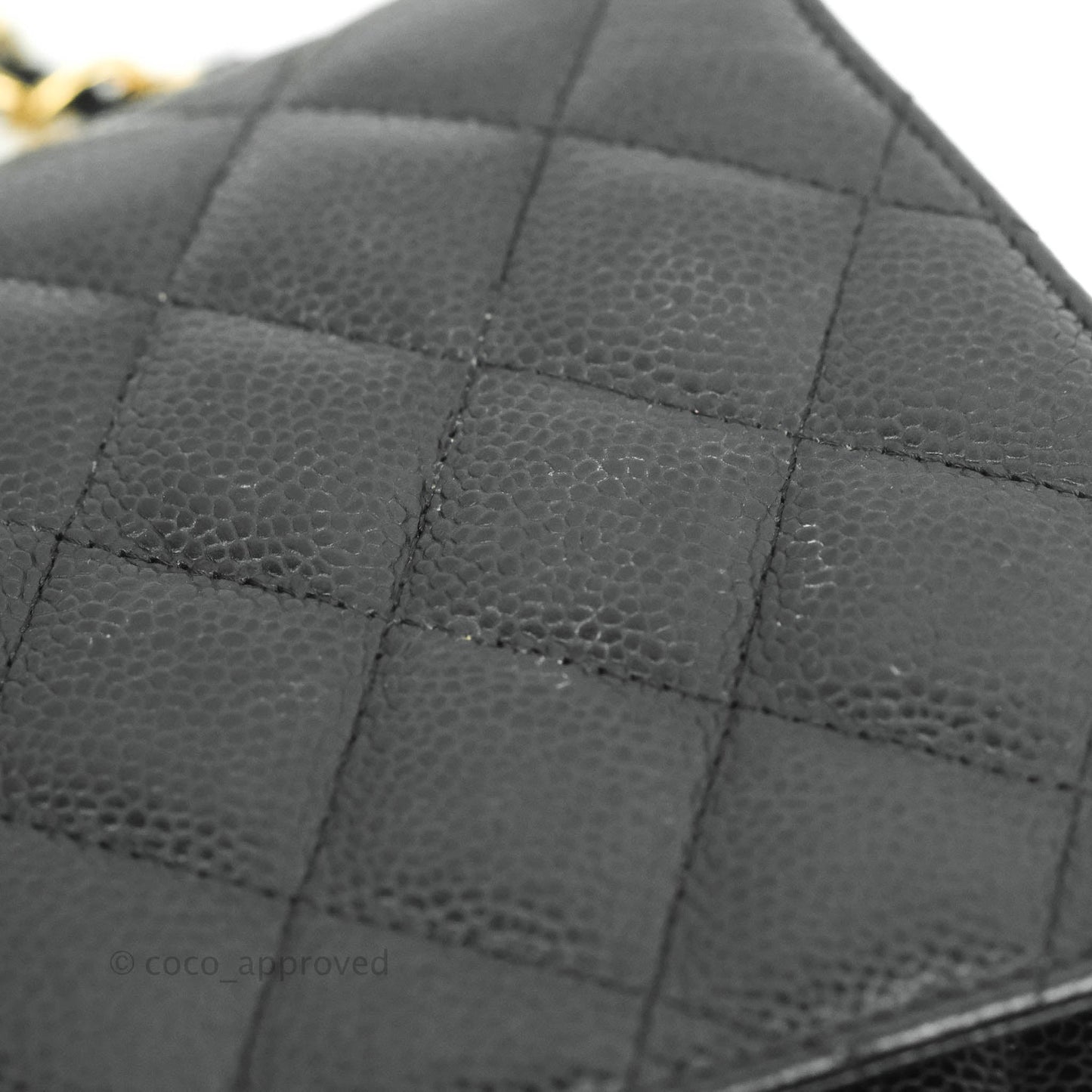 Chanel Jumbo Single Flap Black Caviar Gold Hardware