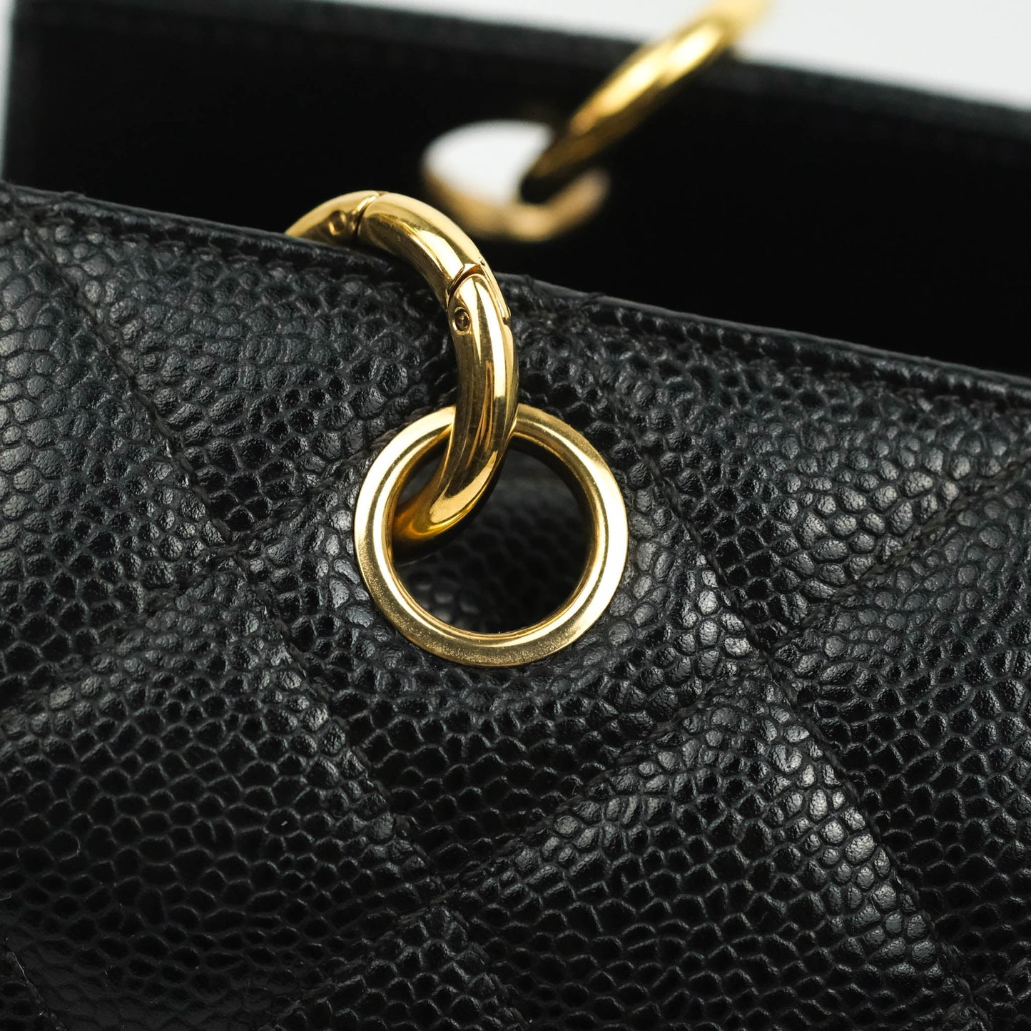 Chanel PTT Petite Timeless Shopping Tote Bag Black Caviar Gold Hardware