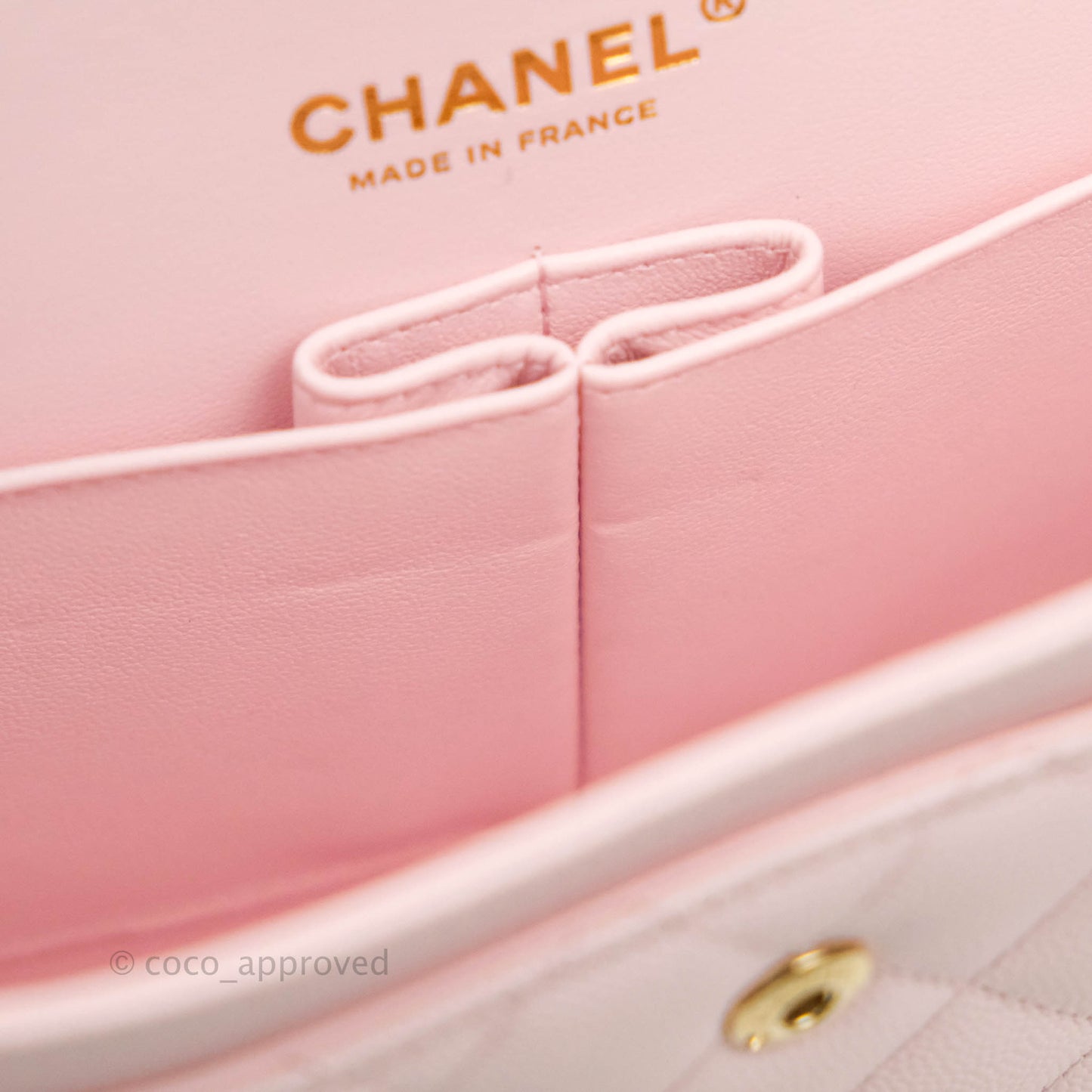 Chanel Classic M/L Medium Flap Quilted Light Pink Caviar Gold Hardware 22P