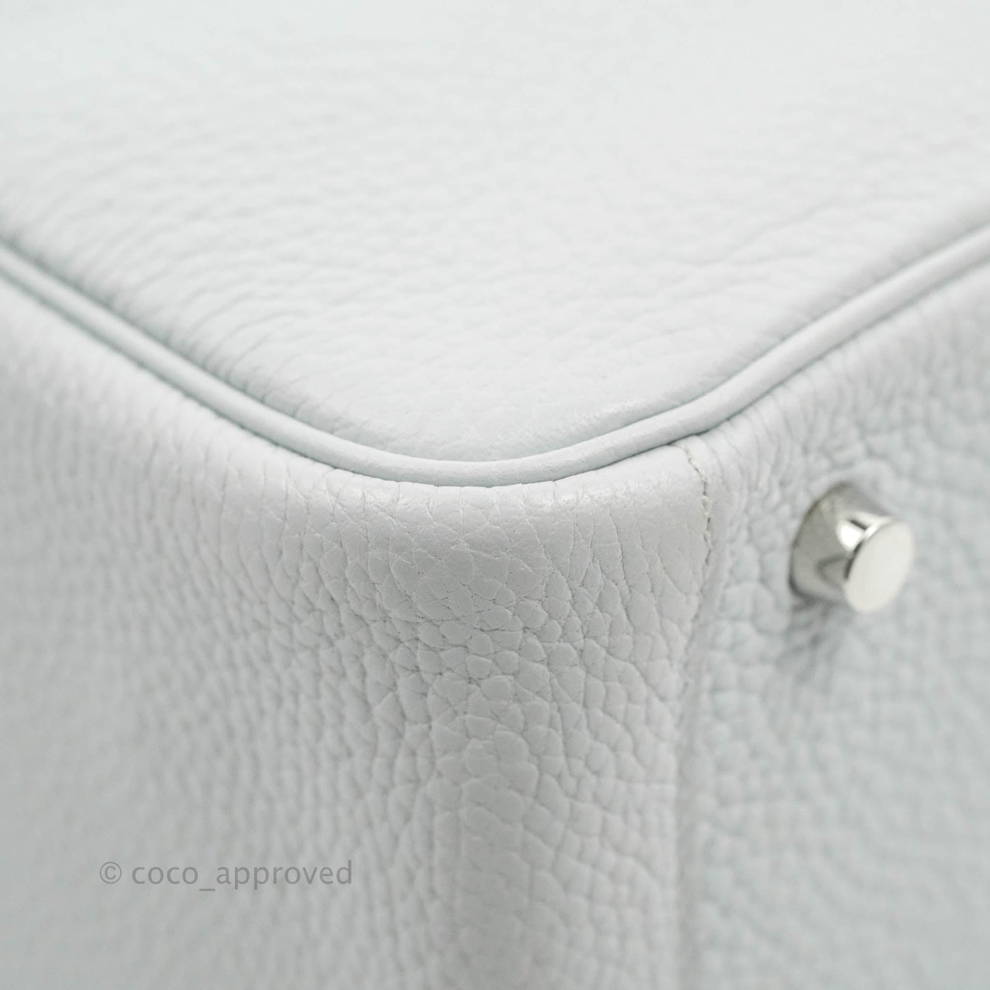 Hermès Lindy 26 Blue Glacier 8U Taurillon Clemence Palladium Hardware