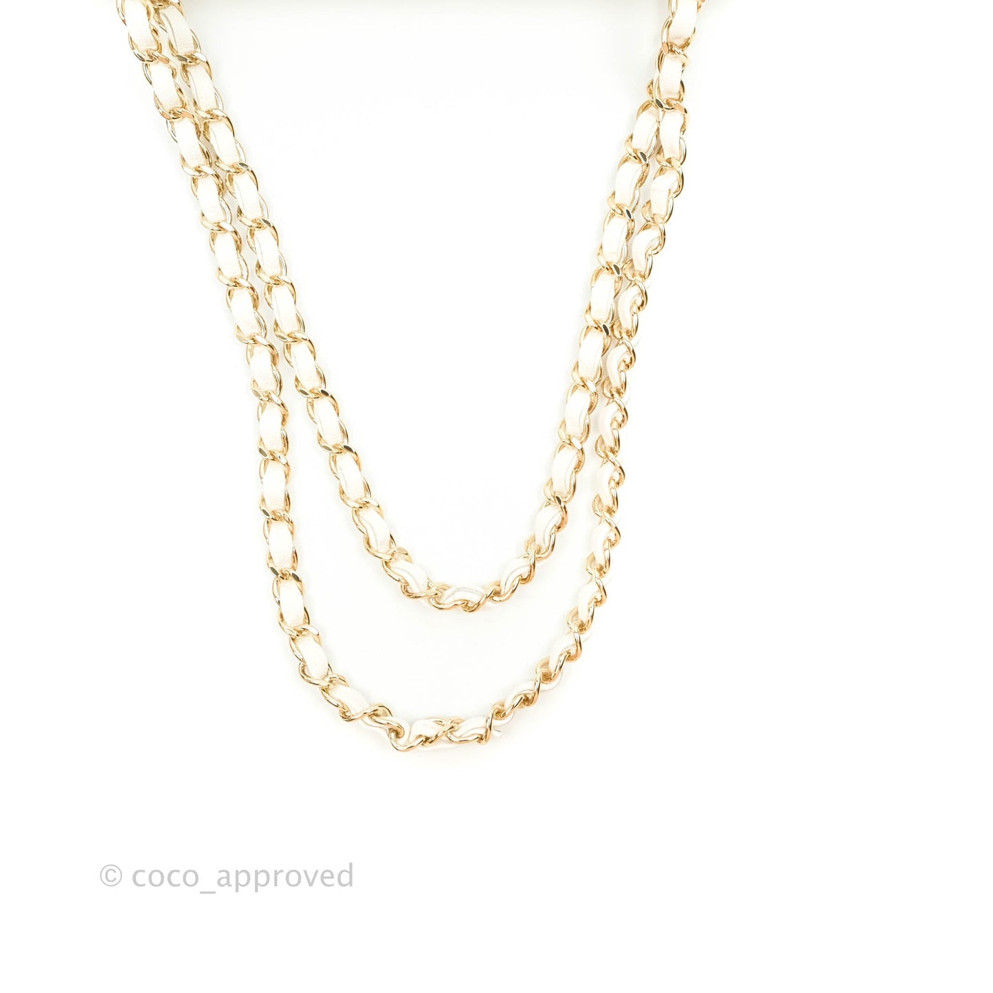 Chanel Classic M/L Medium Double Flap White Caviar Gold Hardware 21B