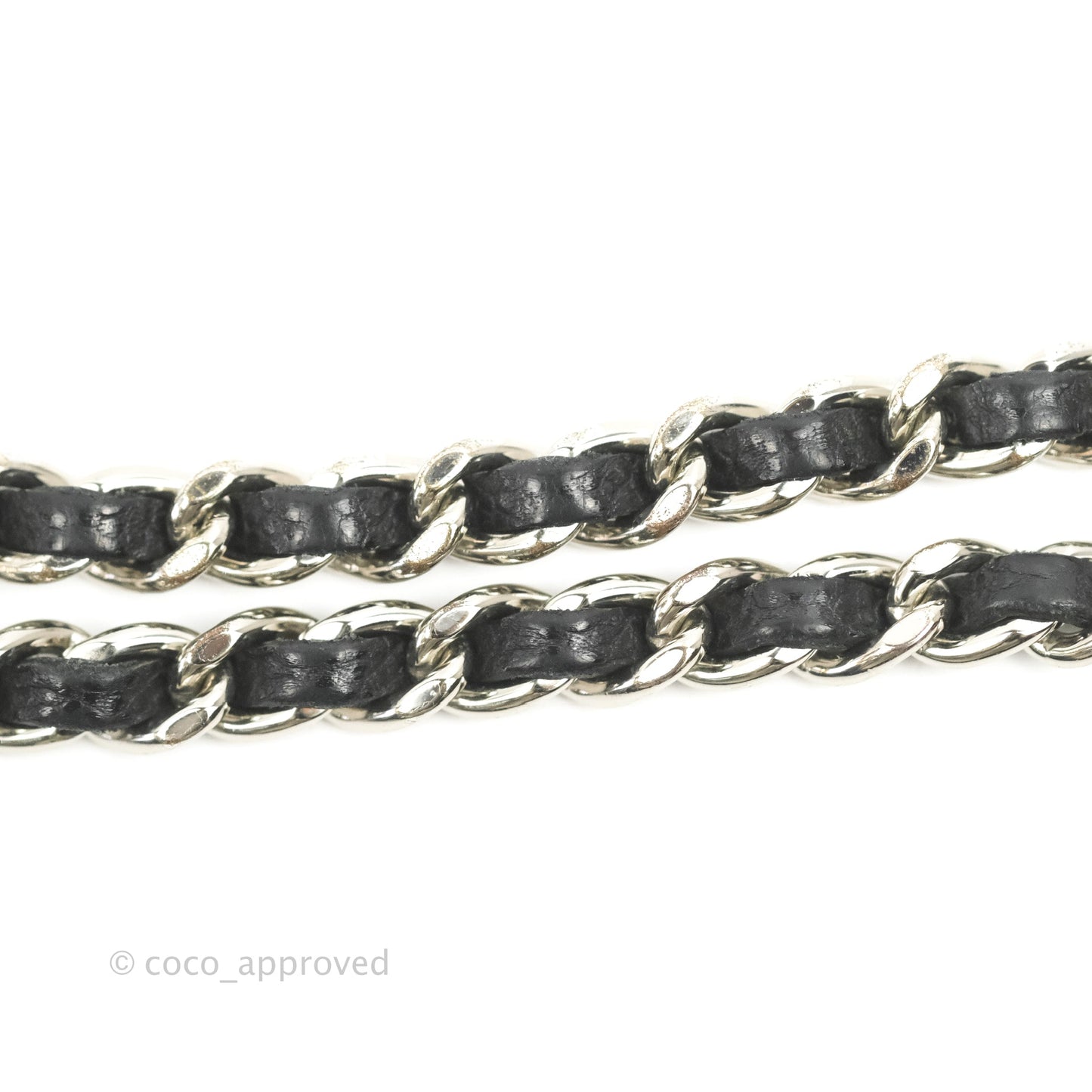 Chanel Quilted Mini Wallet on Chain WOC Black Caviar Silver Hardware