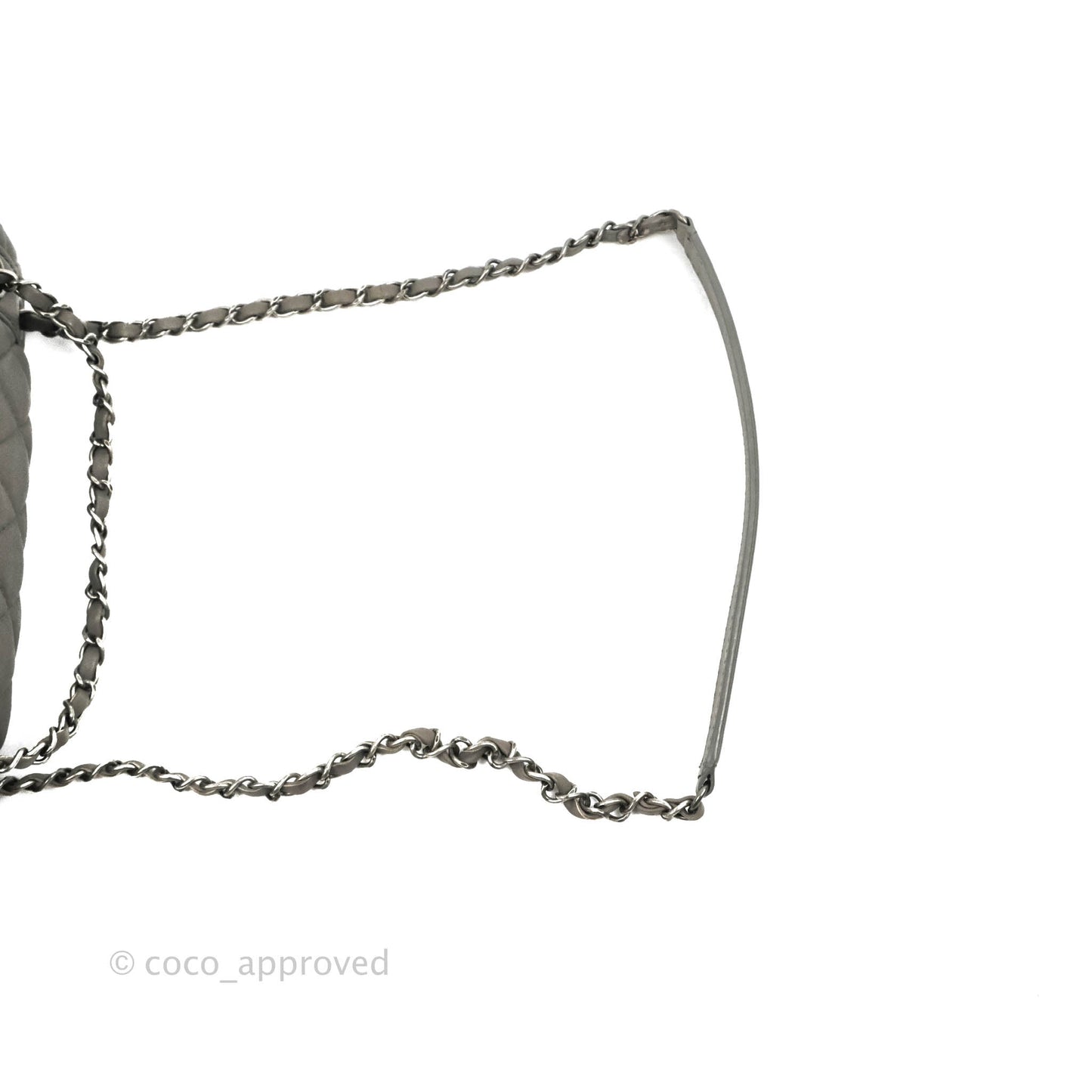 Chanel Medium Quilted Soft Accordion Flap Bag Grey Lambskin