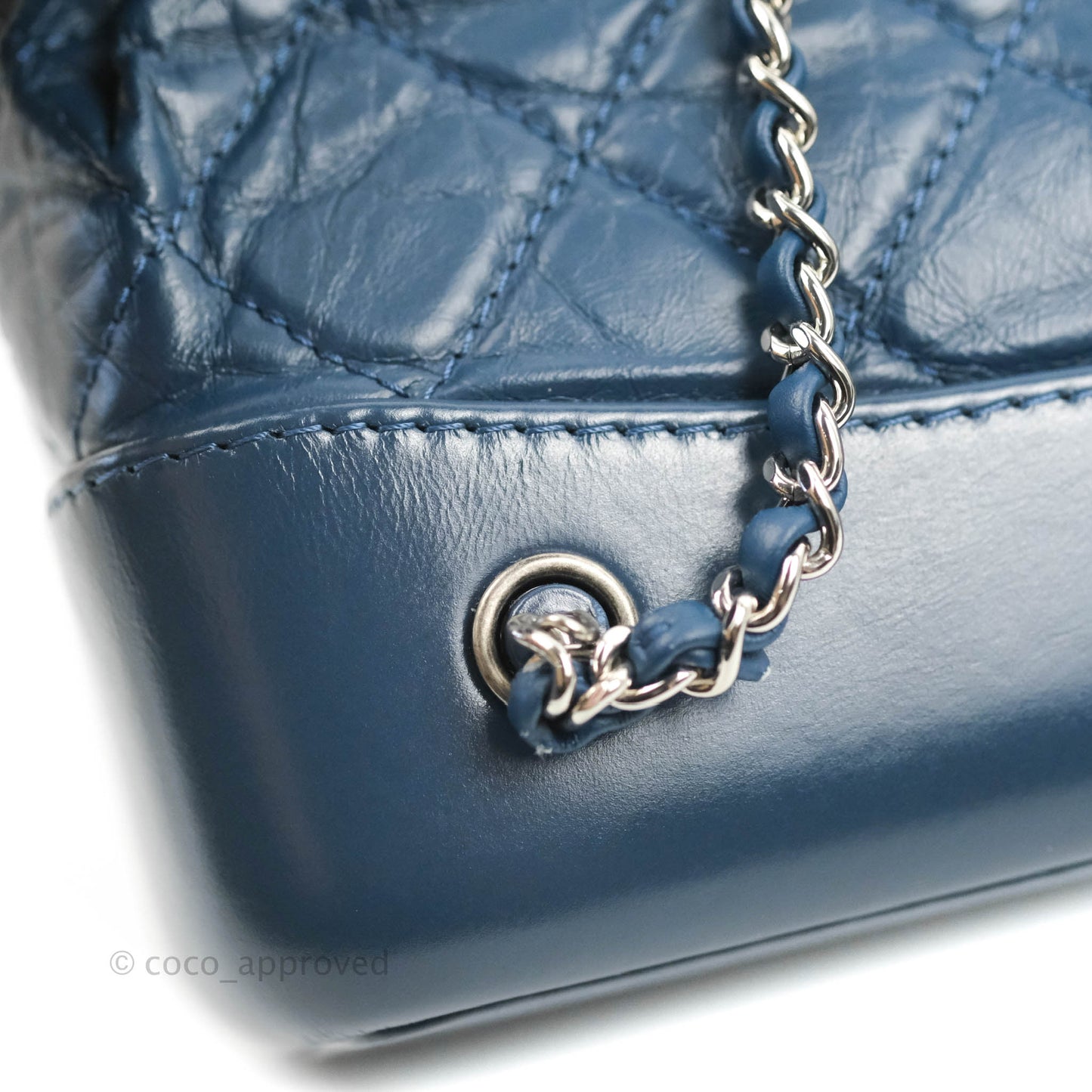 Chanel Small Gabrielle Backpack Navy Aged Calfskin