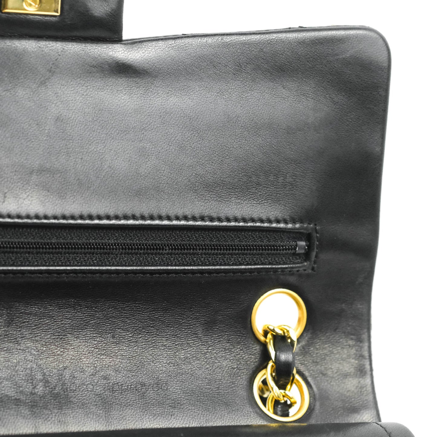 Chanel Classic Vintage Small S/M Flap Black Lambskin 24K Gold Hardware