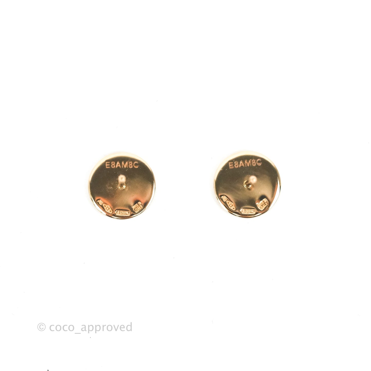 Bvlgaril Bulgari-Bulgari 18K Rose Gold Mother of Pearl Round Earrings