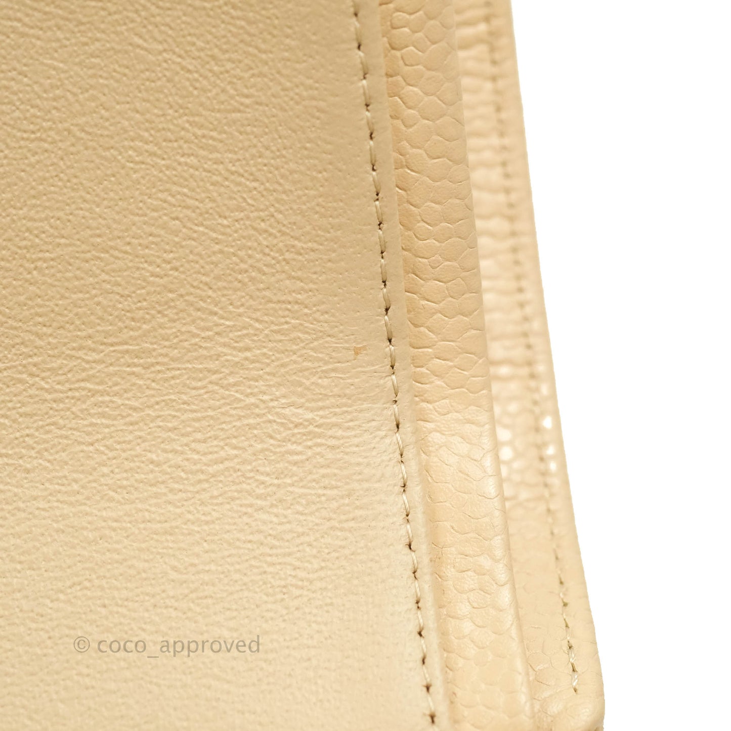 Chanel Classic M/L Medium Flap Quilted Beige Caviar Gold Hardware