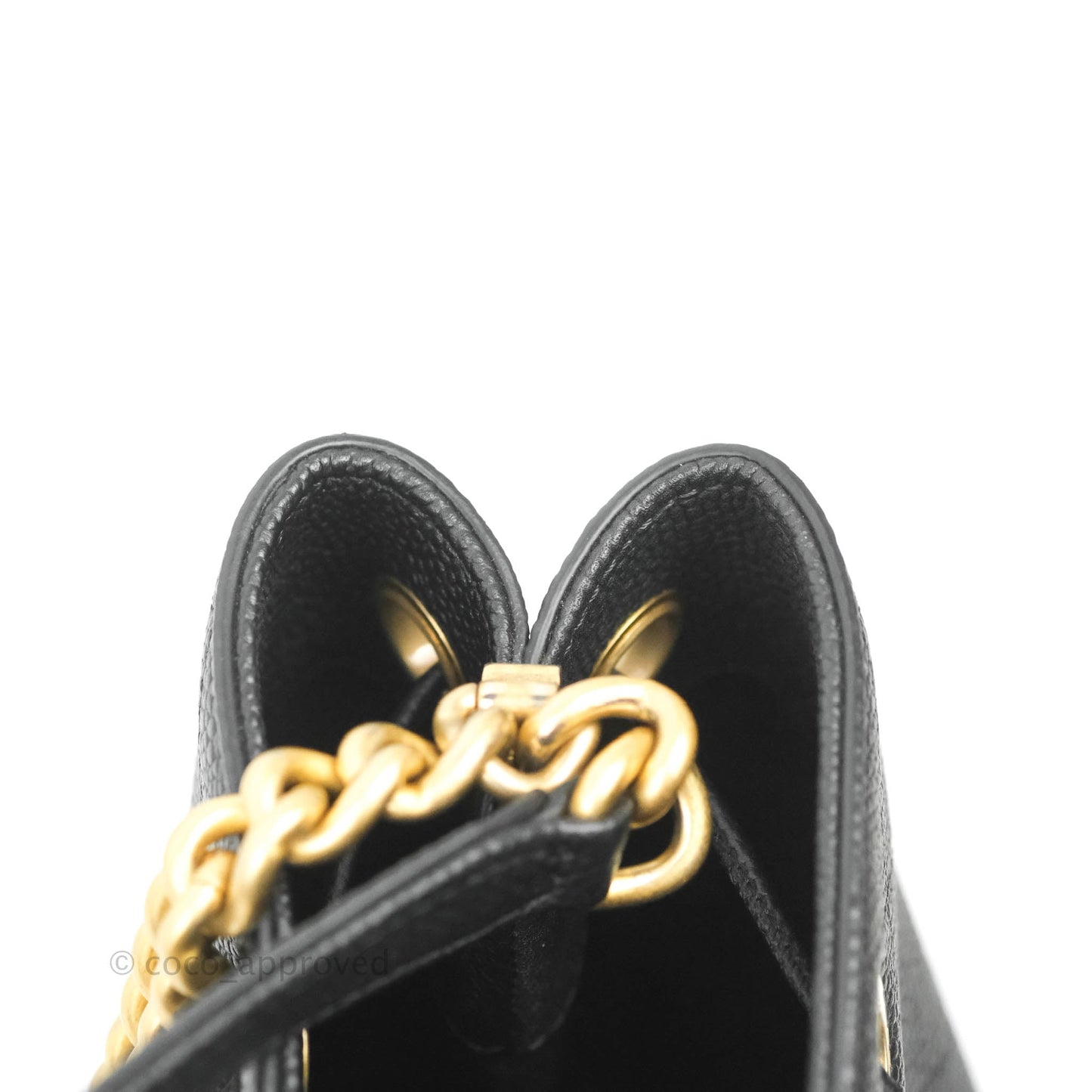 Chanel Black Grained Calfskin Drawstring Bucket Bag