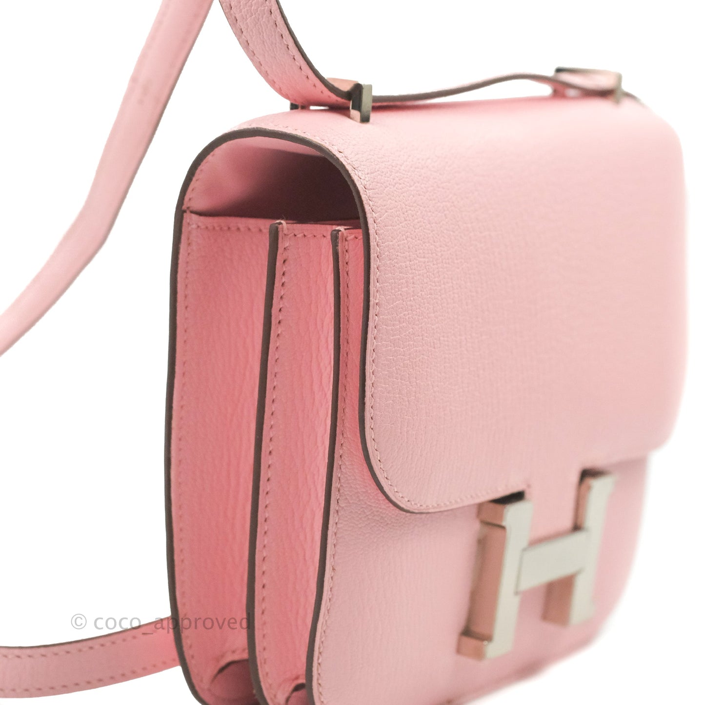 Hermès Constance III Mini 18cm Sakura Chevre Mysore Palladium Hardware