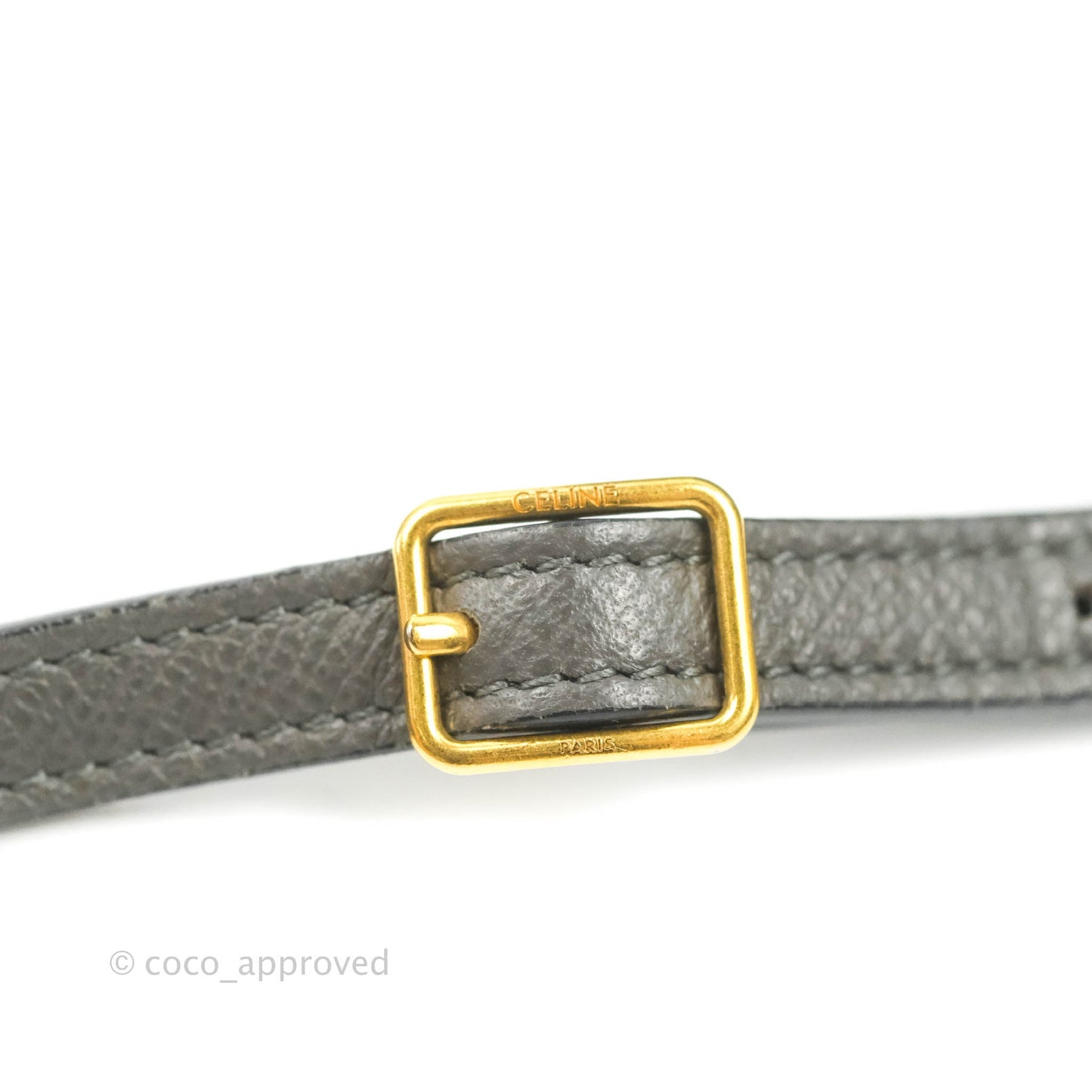 Celine Nano Belt Bag Grey Grained Calfskin Gold Hardware